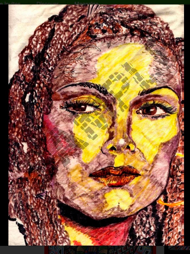 Janet-the project#2-t-shirt-fabric ink art-Date Unknown
