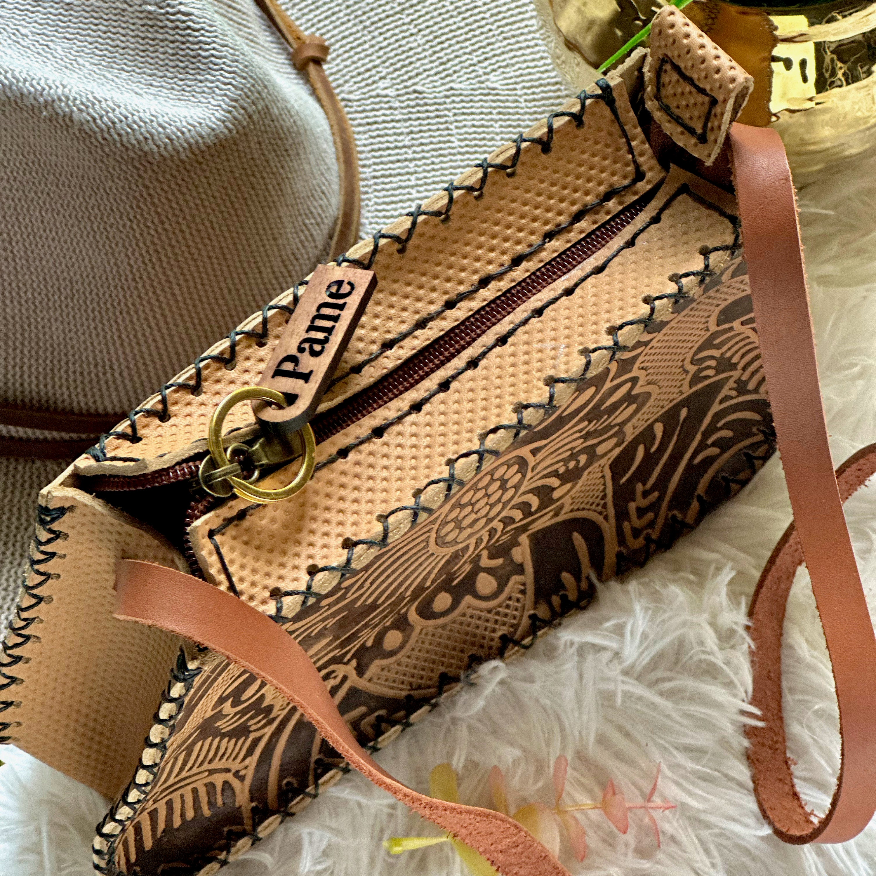 Auth Custom Louis Vuitton Delightful Boho Bag