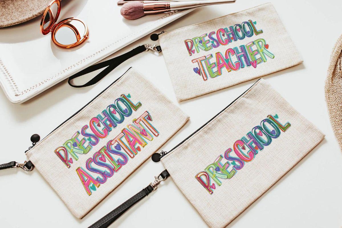 teacher pencil pouch with zipper