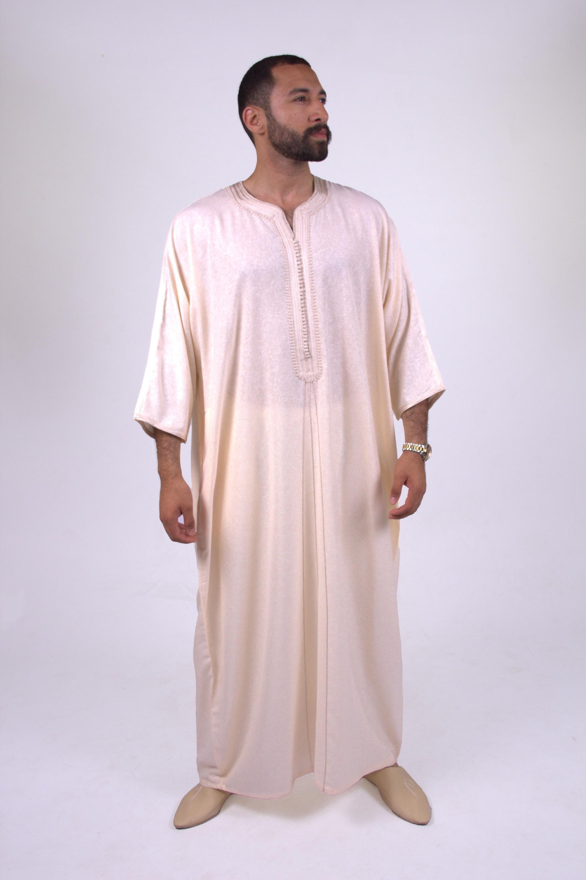 Linen handmade moroccan thobe