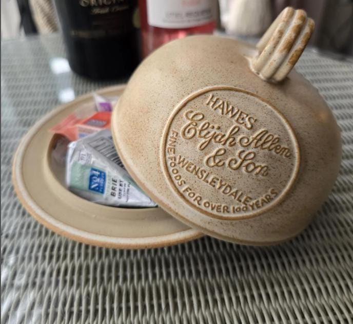 Vintage Wensleydale Cheese Dome or Butter Dish – Elijah Allen and Son, Hawes