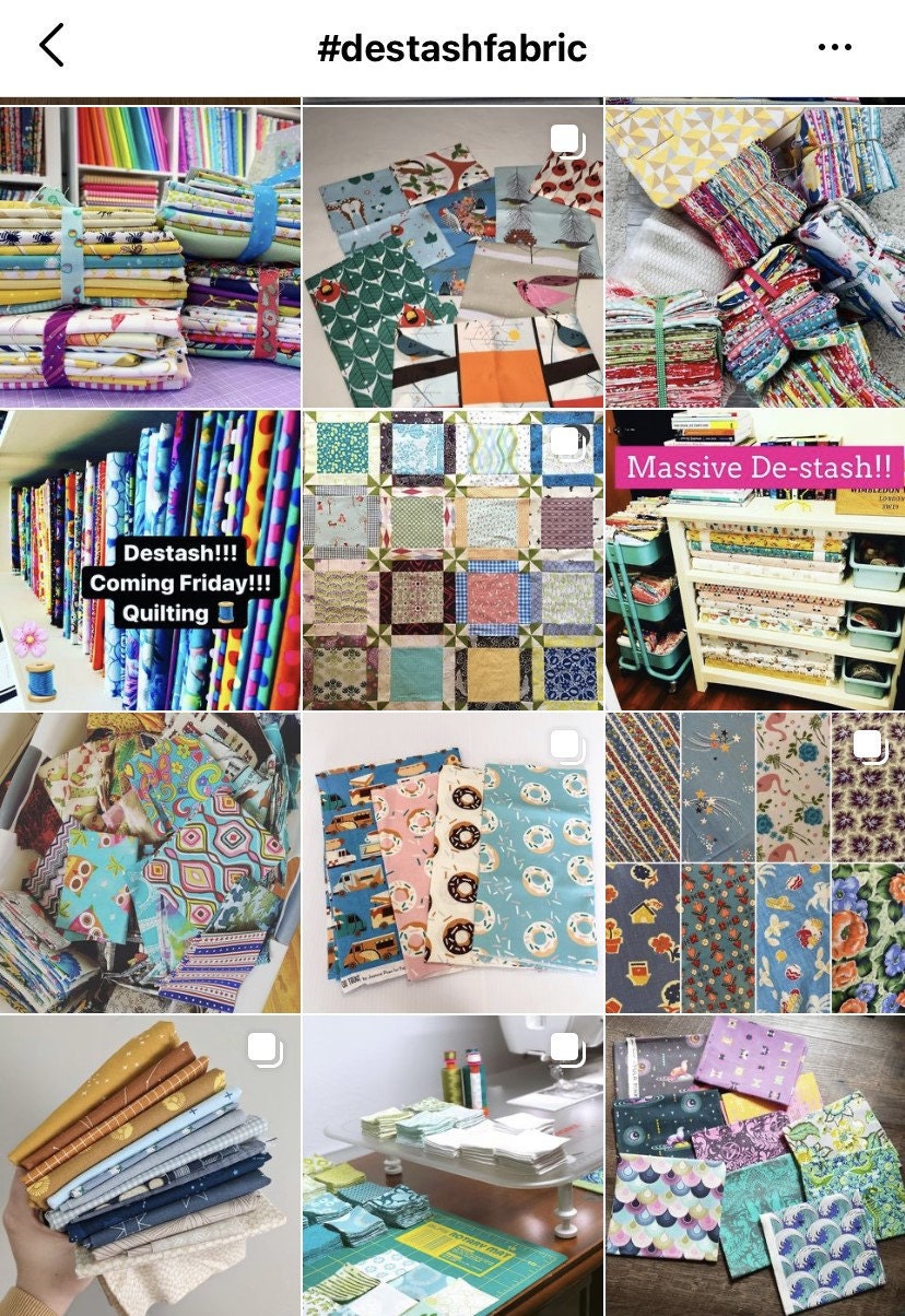 Example of quilt fabrics for sale on Instagram