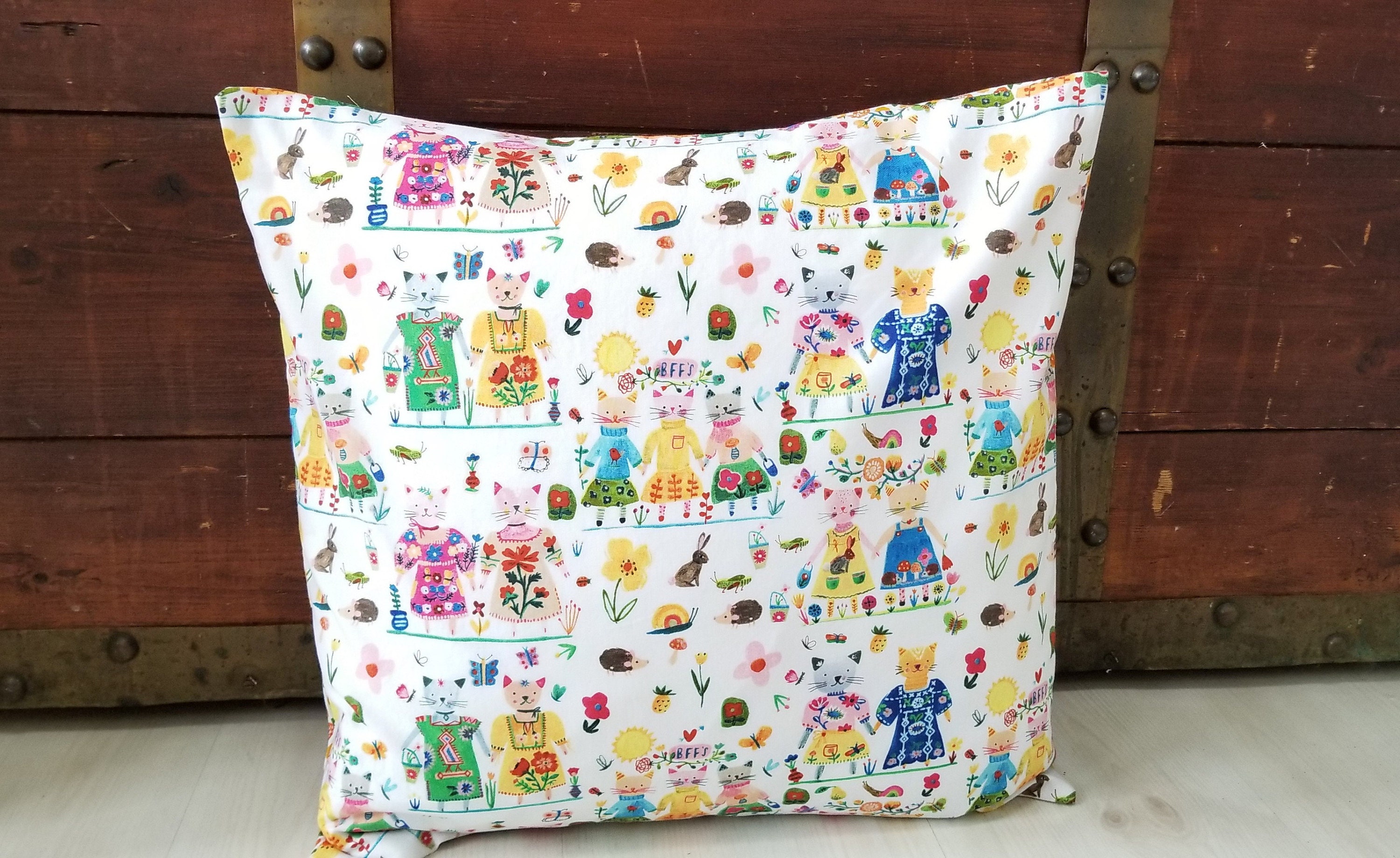 BFFS Throw Pillow Cover
