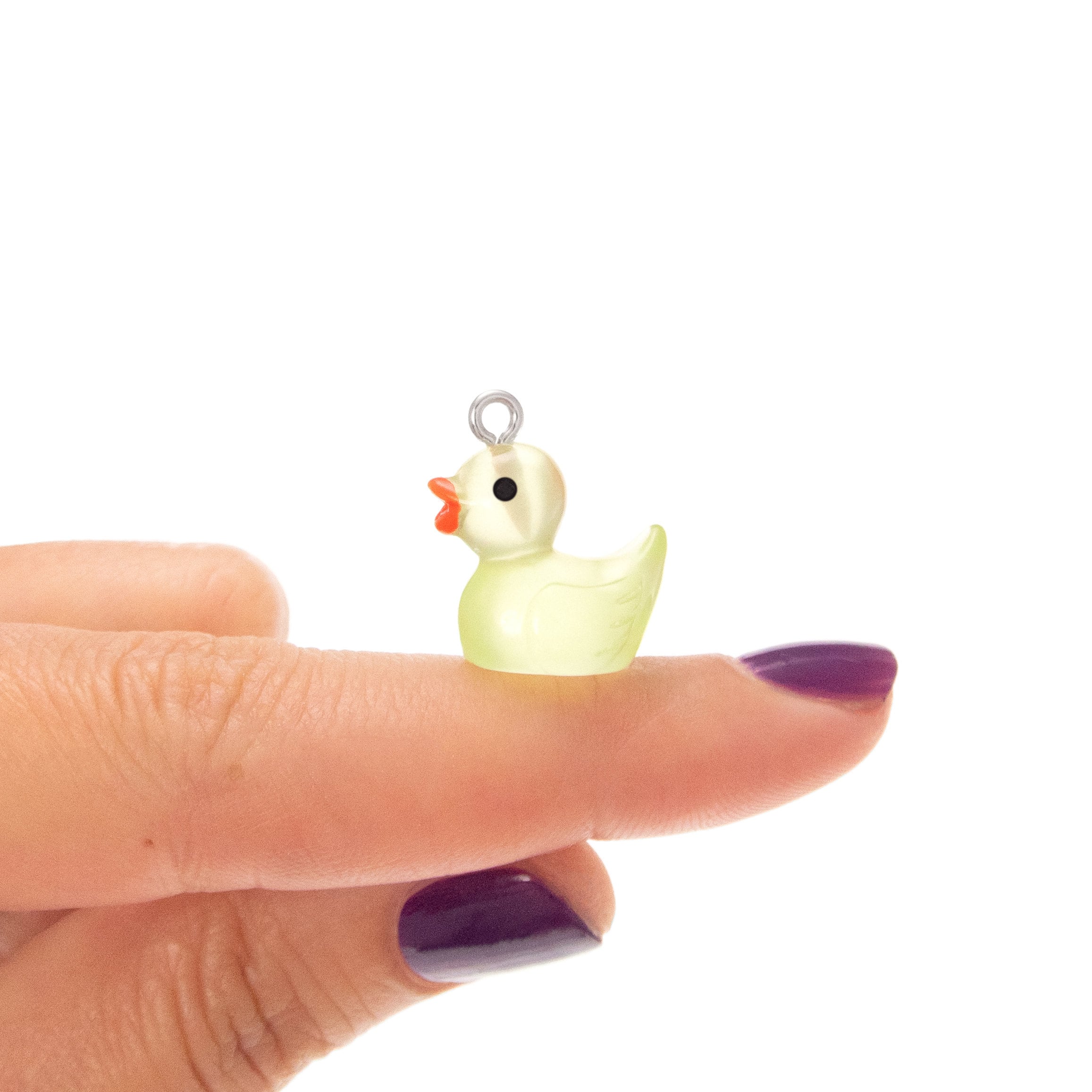 women cute necklace with rubber duck