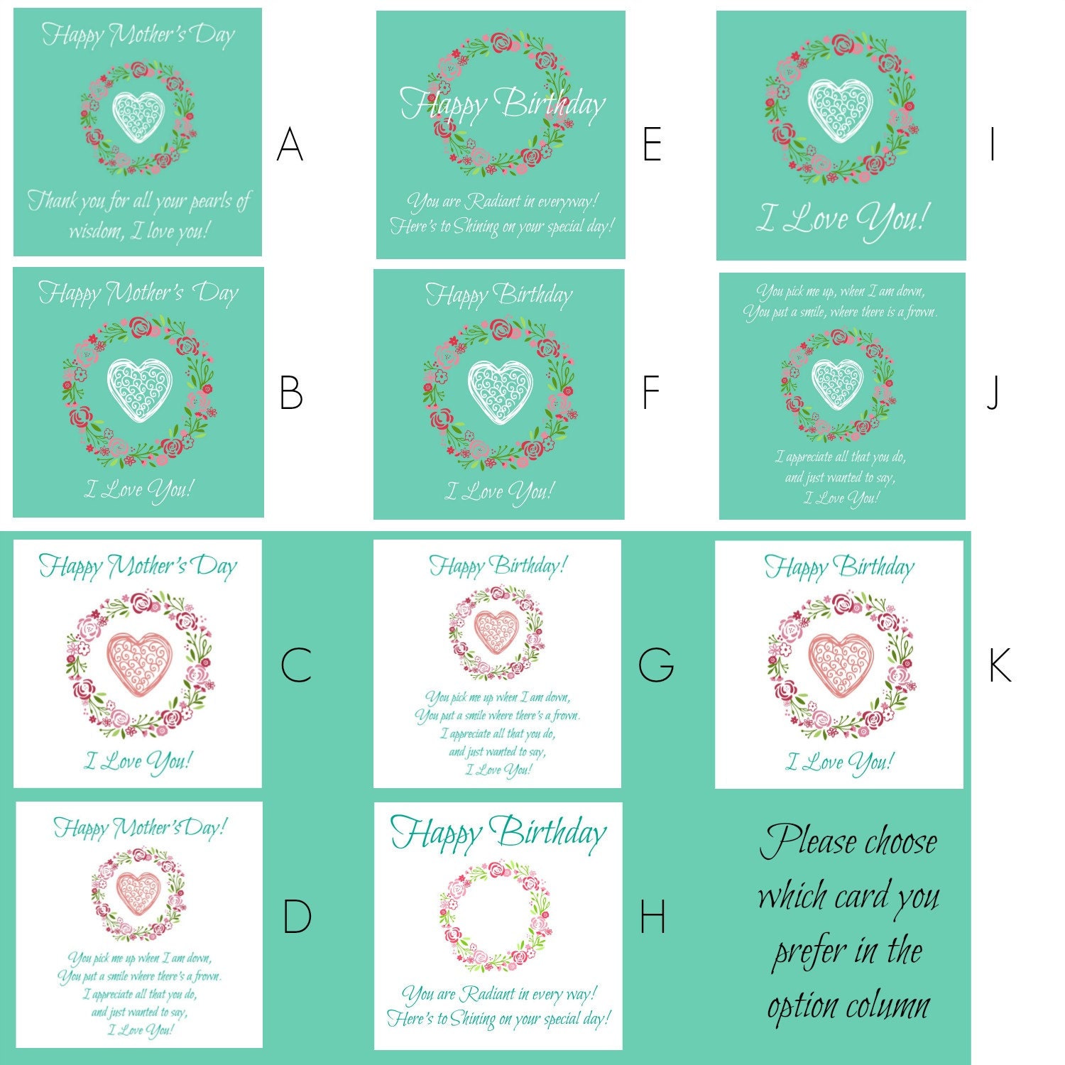 Several options to choose from, more in the works
