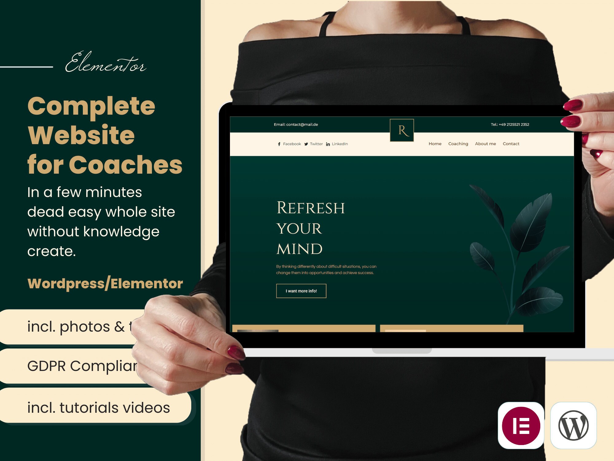 Wordpress Theme Elementor, coaching website