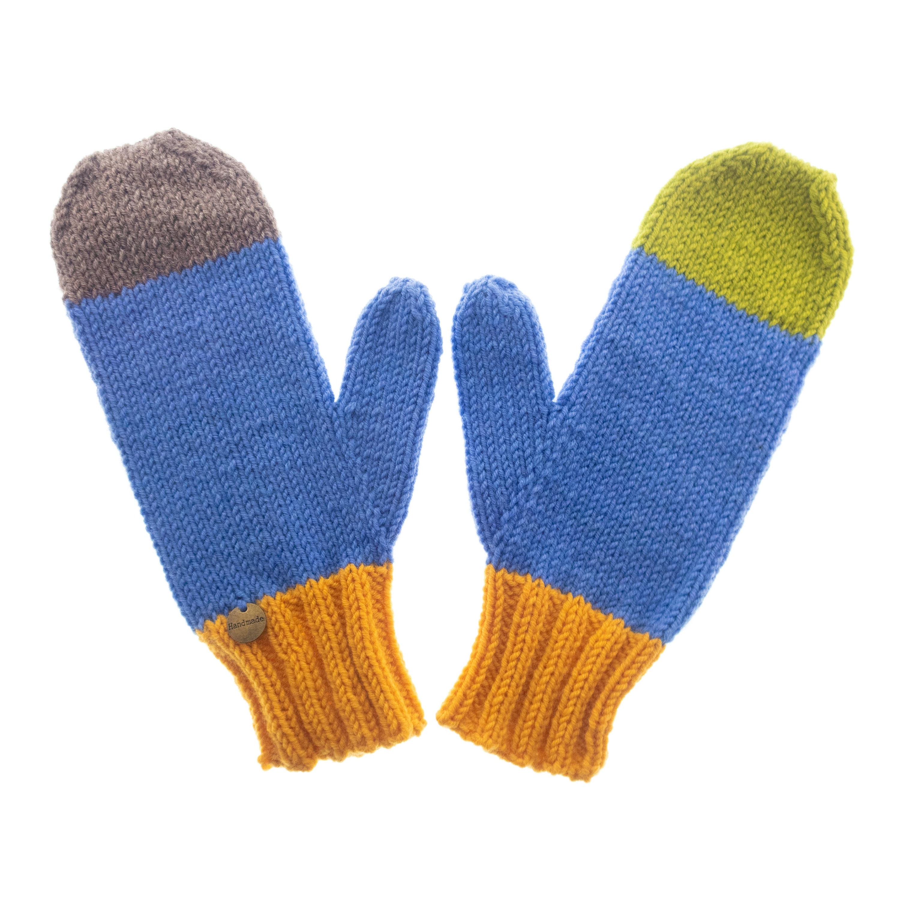 handmade knitted mittens for women, mismatched