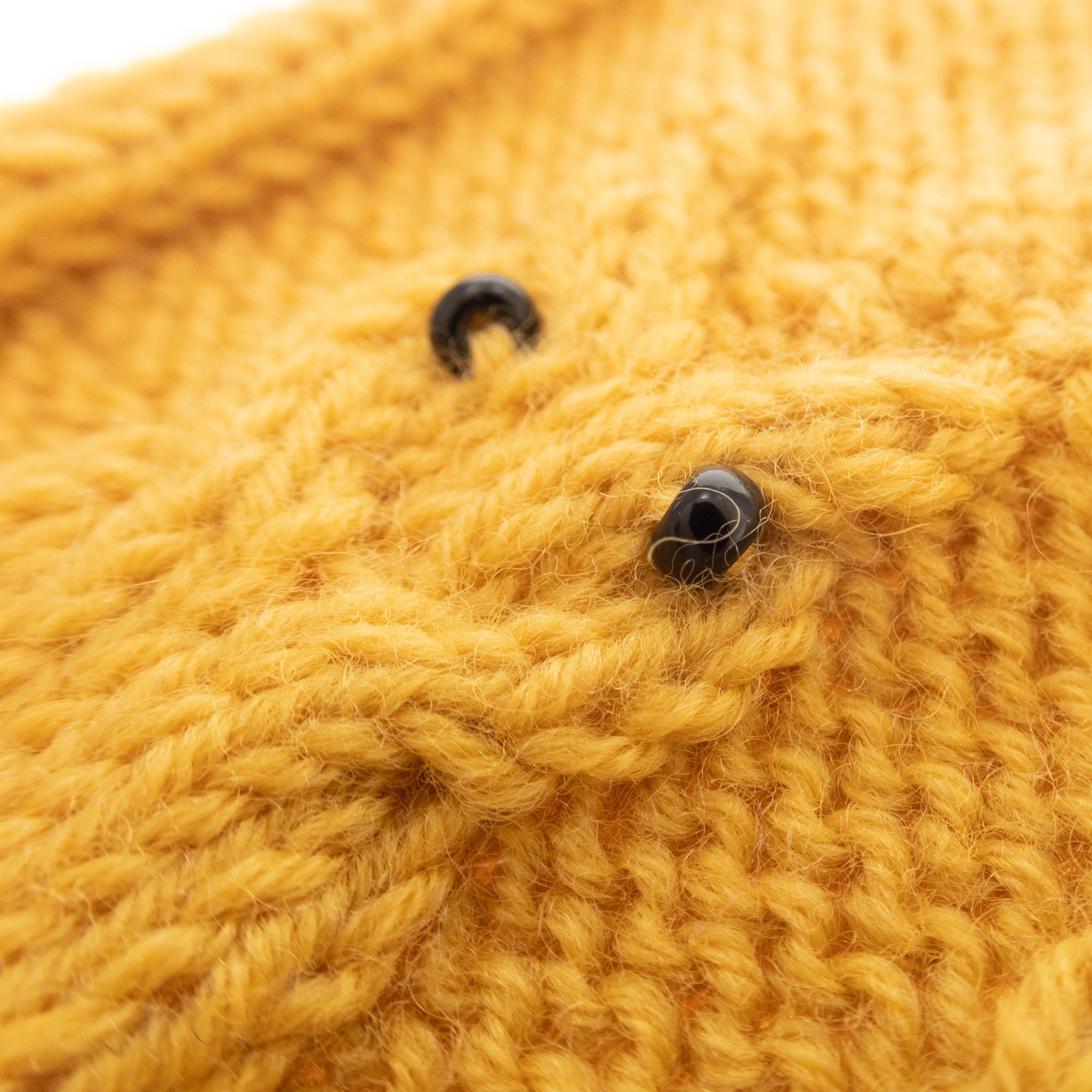 yellow fingerless gloves with owls