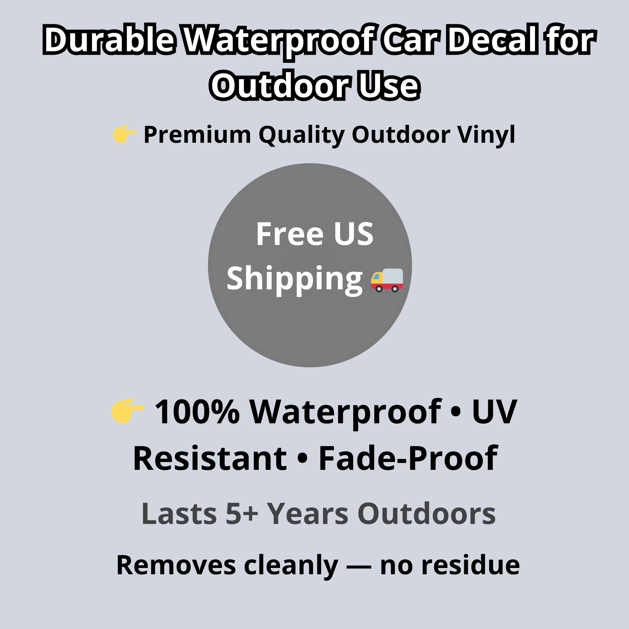 best placement for car decal on rear windshield and side windows