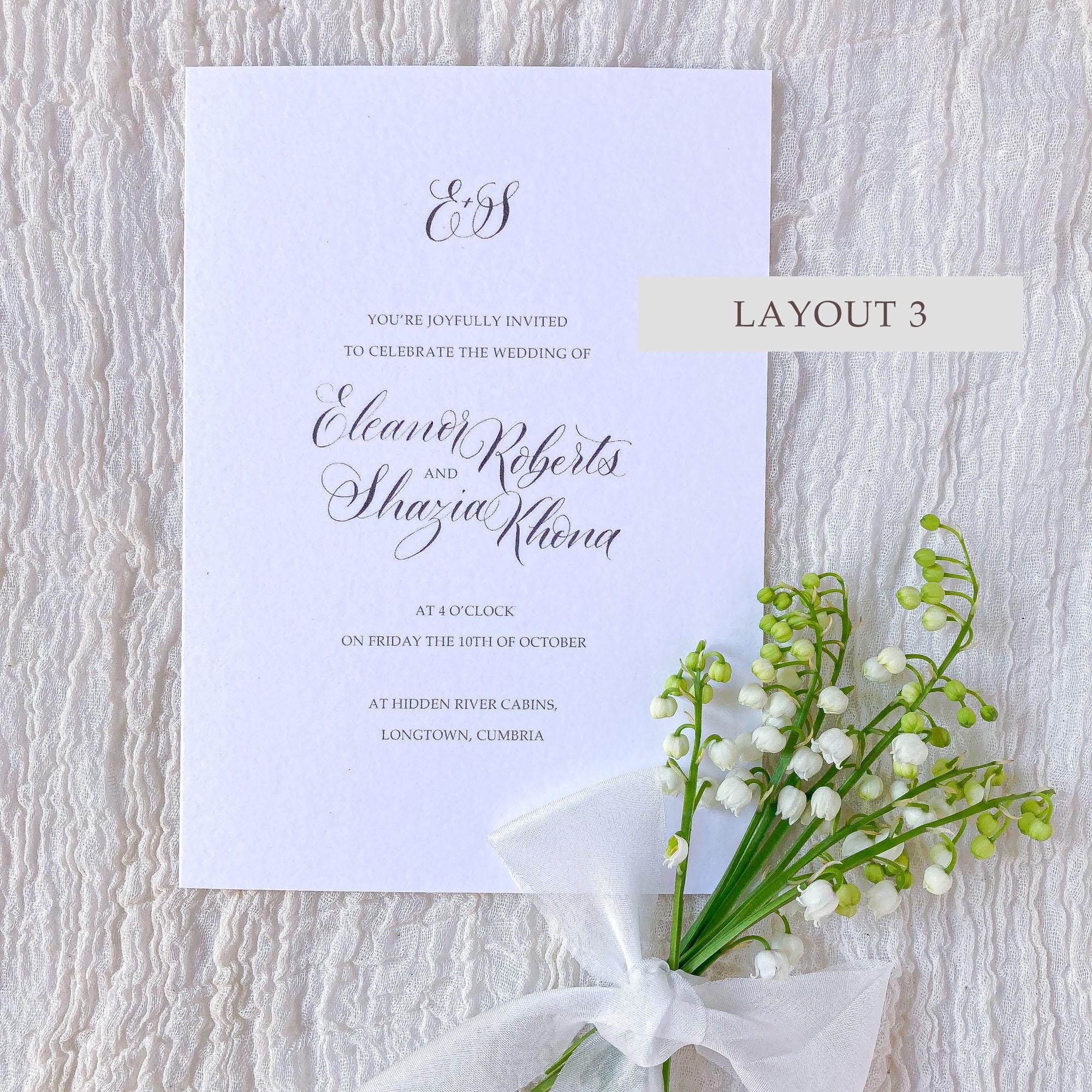 calligraphy wedding invitations to print at home