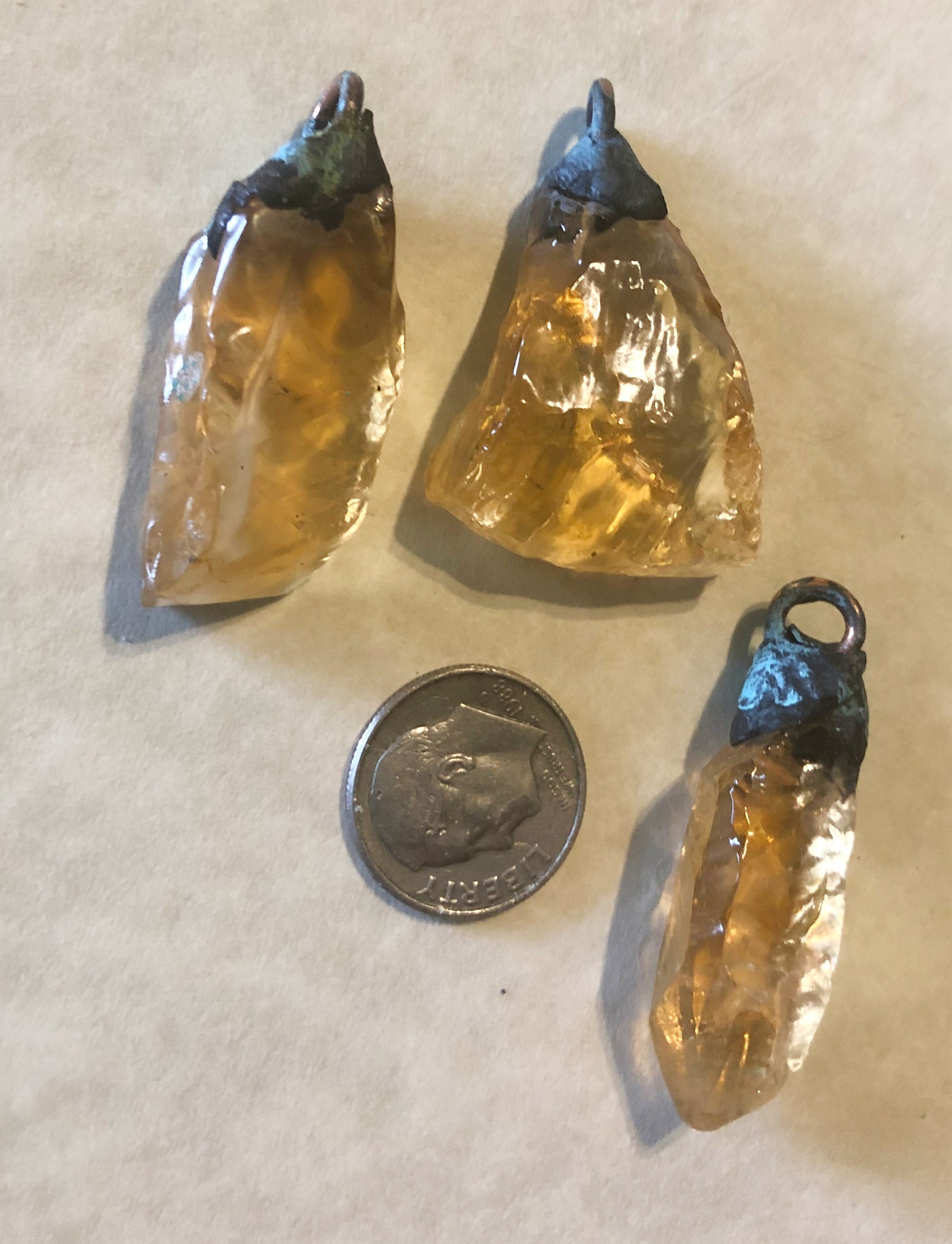 Metaphysical Crystals ,Honey Calcite crystal Pendants Honey All 3 ...