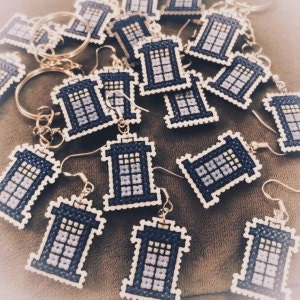 Tardis keyrings and earrings