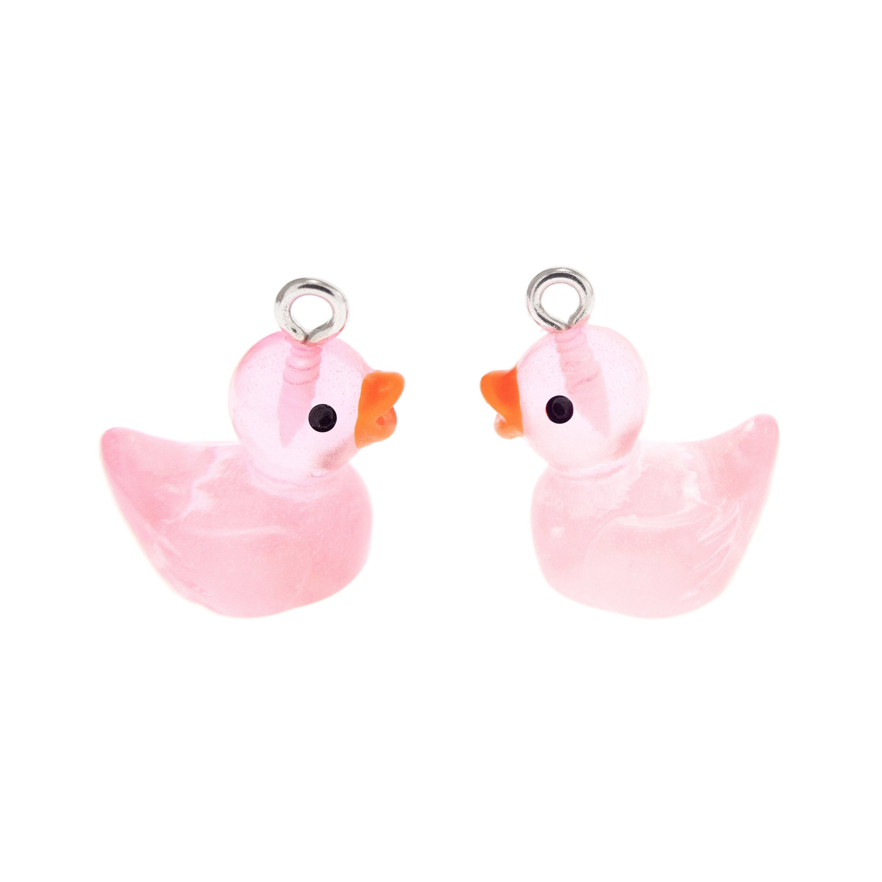 Pink Duckie Earrings. Rubber Duck Programming