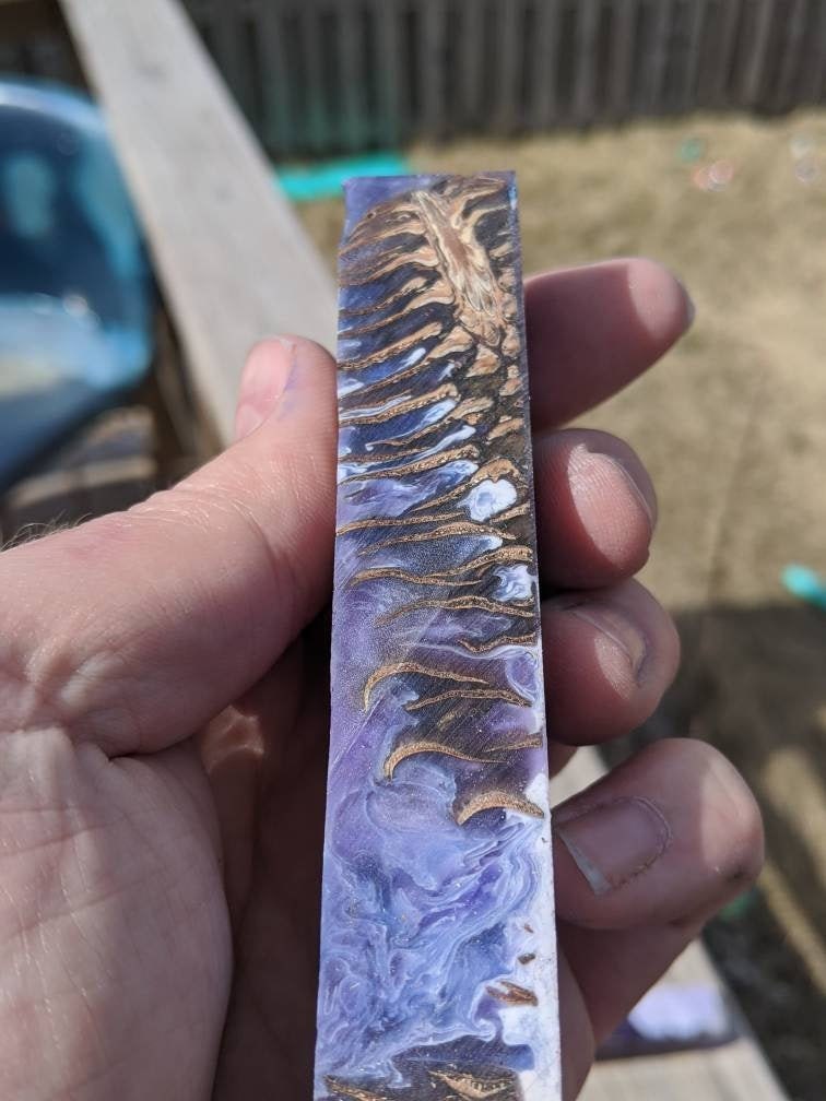 hybrid pen blank pinecone purple and white