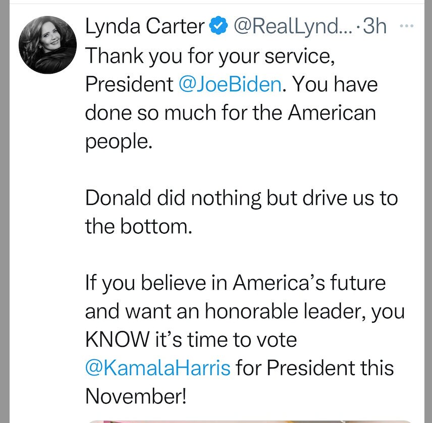 Lynda Carter/Wonder Woman said-