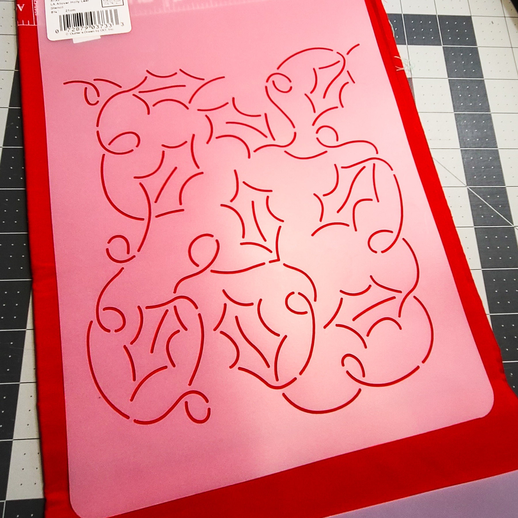 holiday holly stencil
