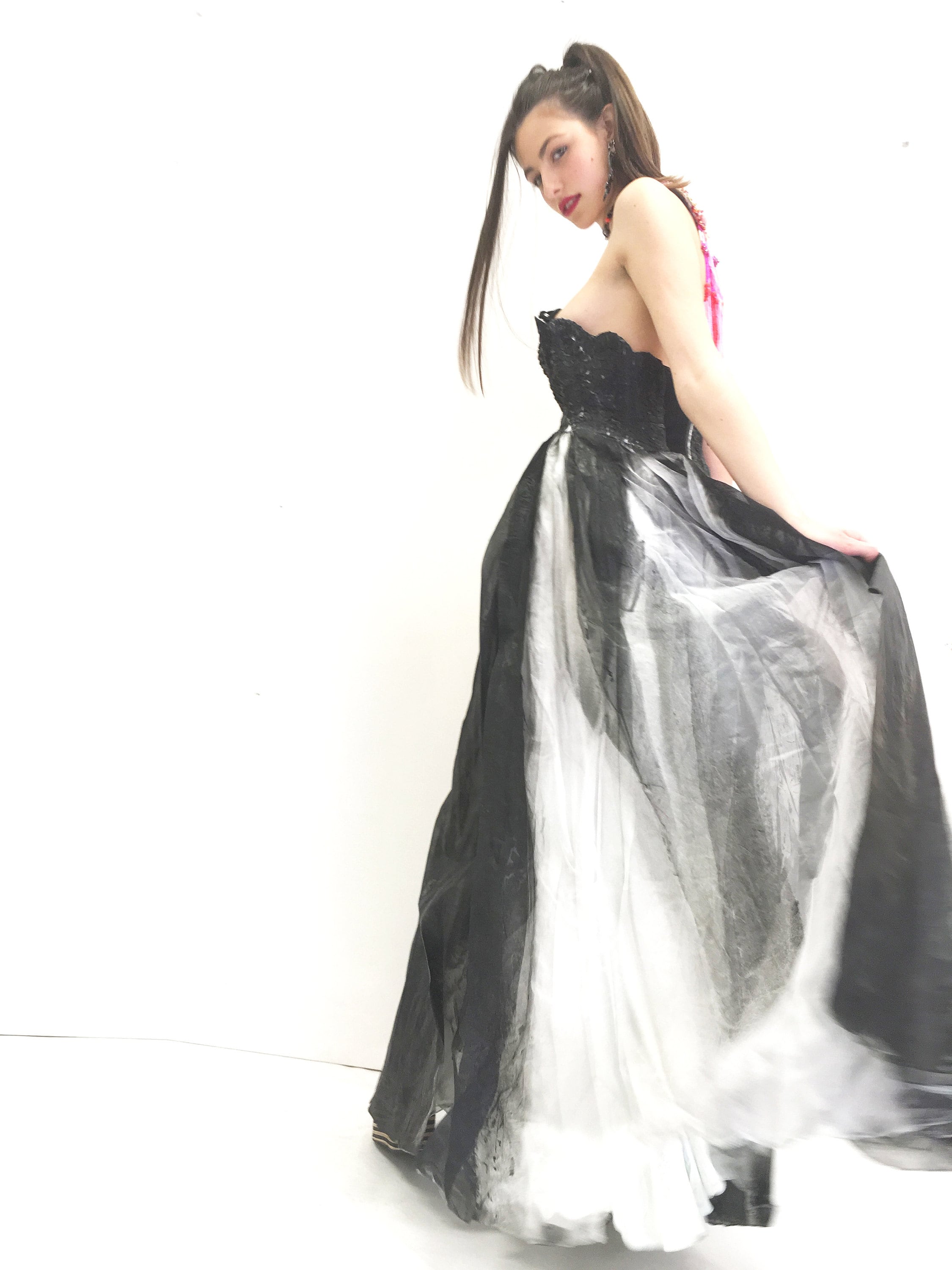 Lola darling sustainable painted recycled vintage long dress