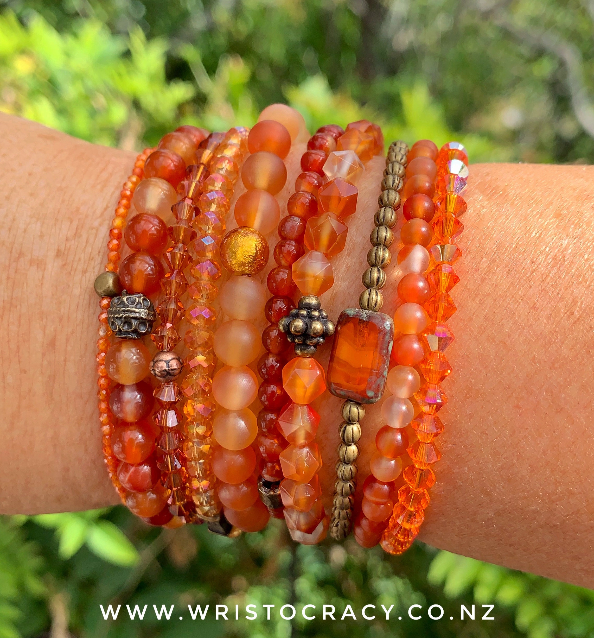 Orange Singles on wrist