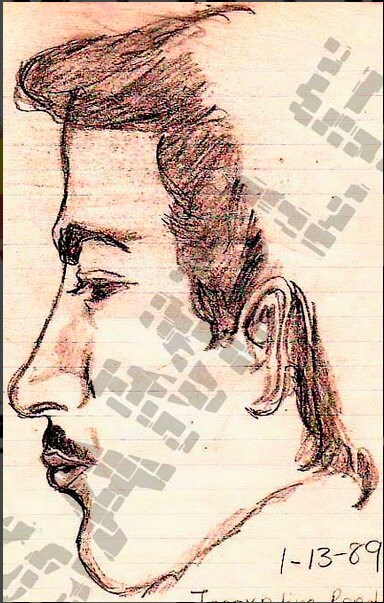 Real-LIFE sketch portrait#5-Jan. 13, 1989