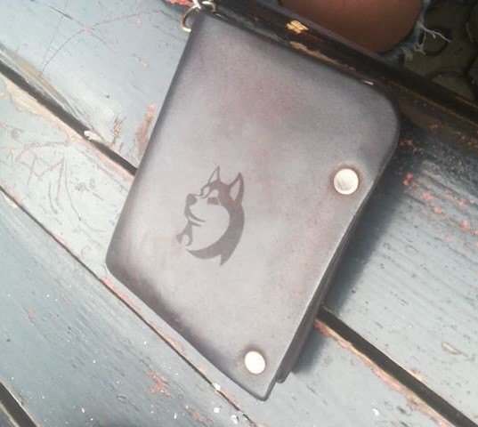 personalized engraved leather wallet