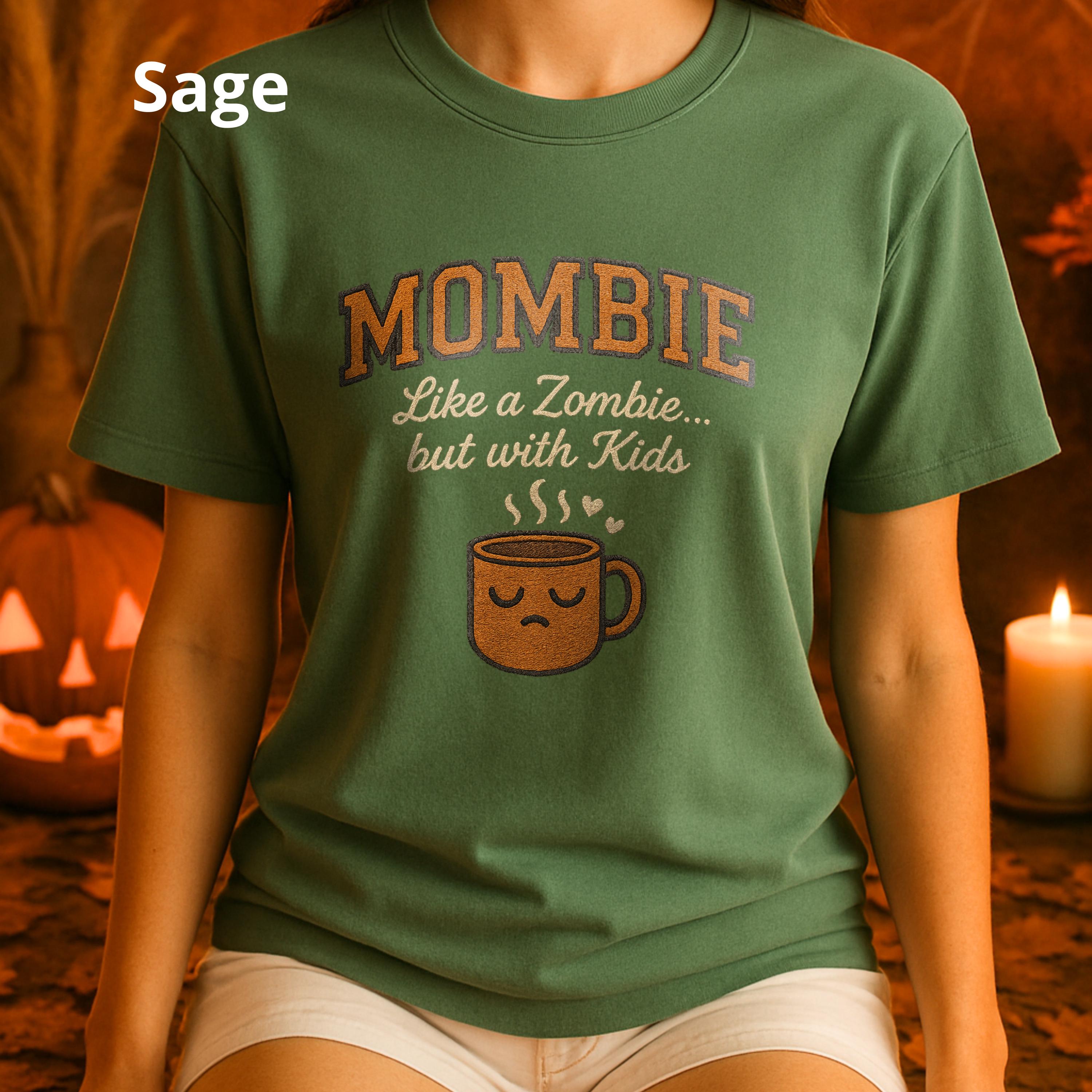 Funny Mom Life Halloween Shirt Women – Mombie T-Shirt – Cute Spooky Season Tee – Cozy Fall Graphic Top – Unique Gift for Moms