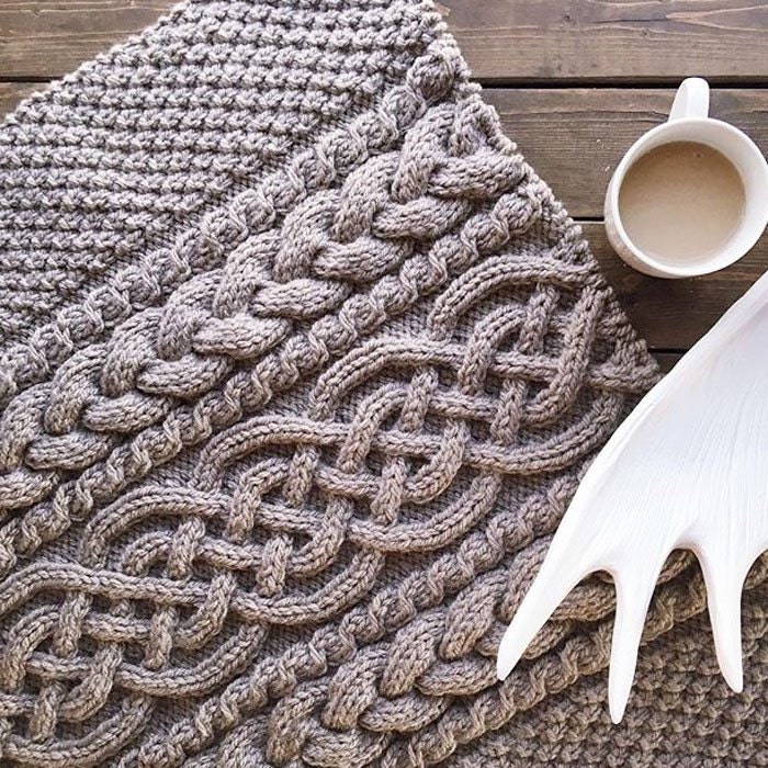 Cable Heirloom Blanket by Lily Lake Knits