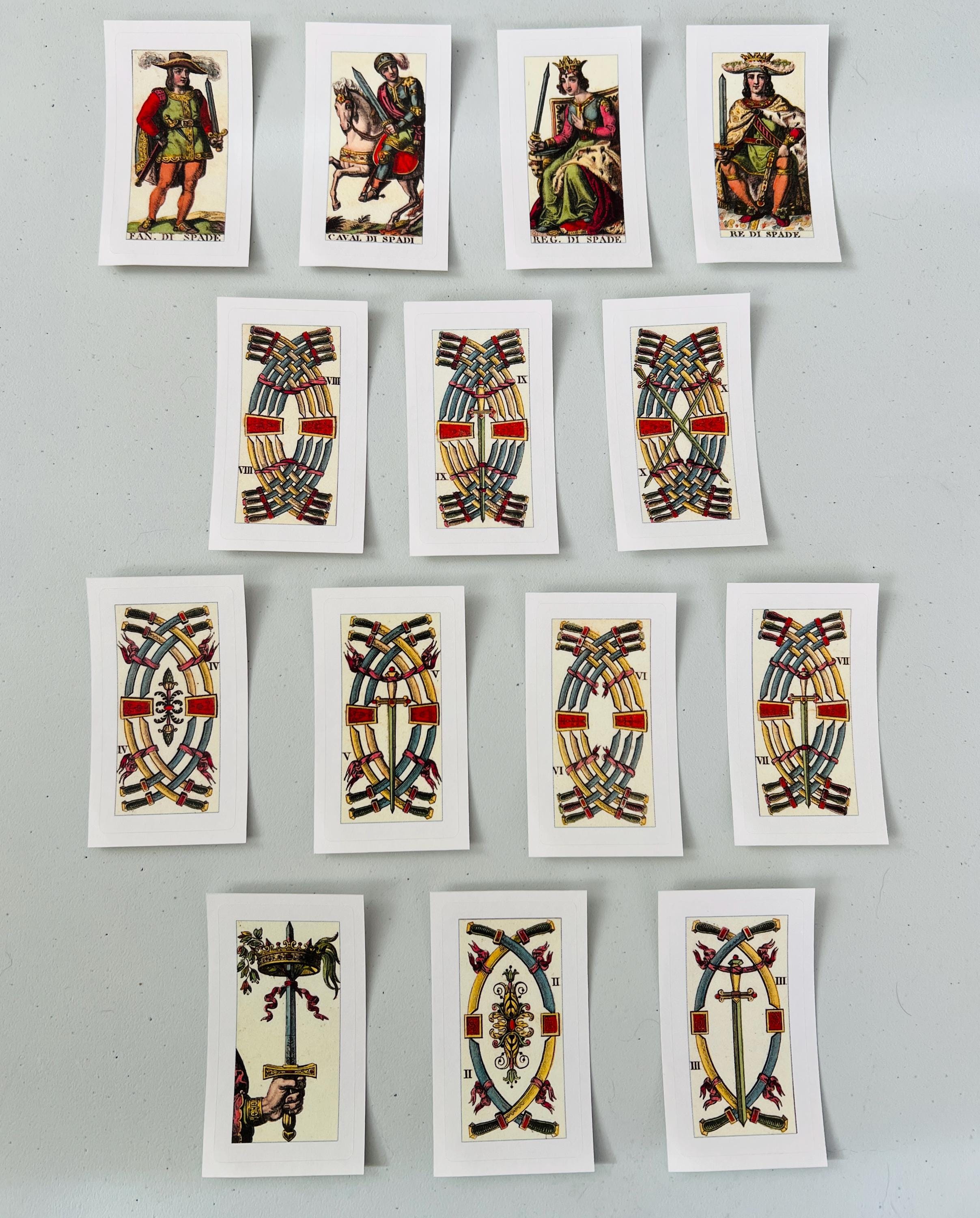 swords suit vintage tarot stickers