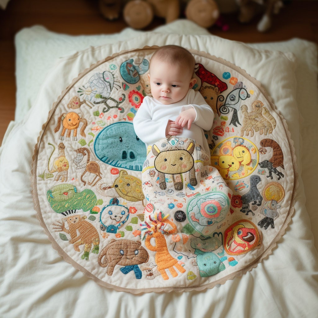 Embroidered baby Blanket