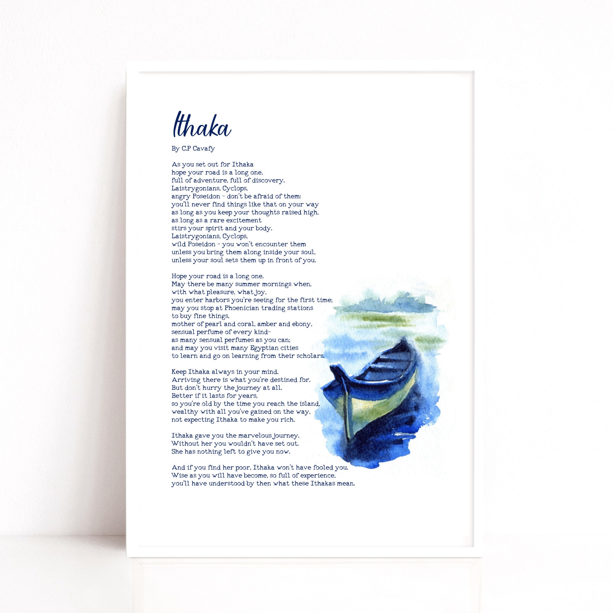 custom poem print with image added