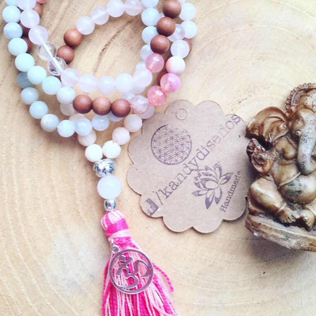 bloom japa mala necklace by kandy disenos