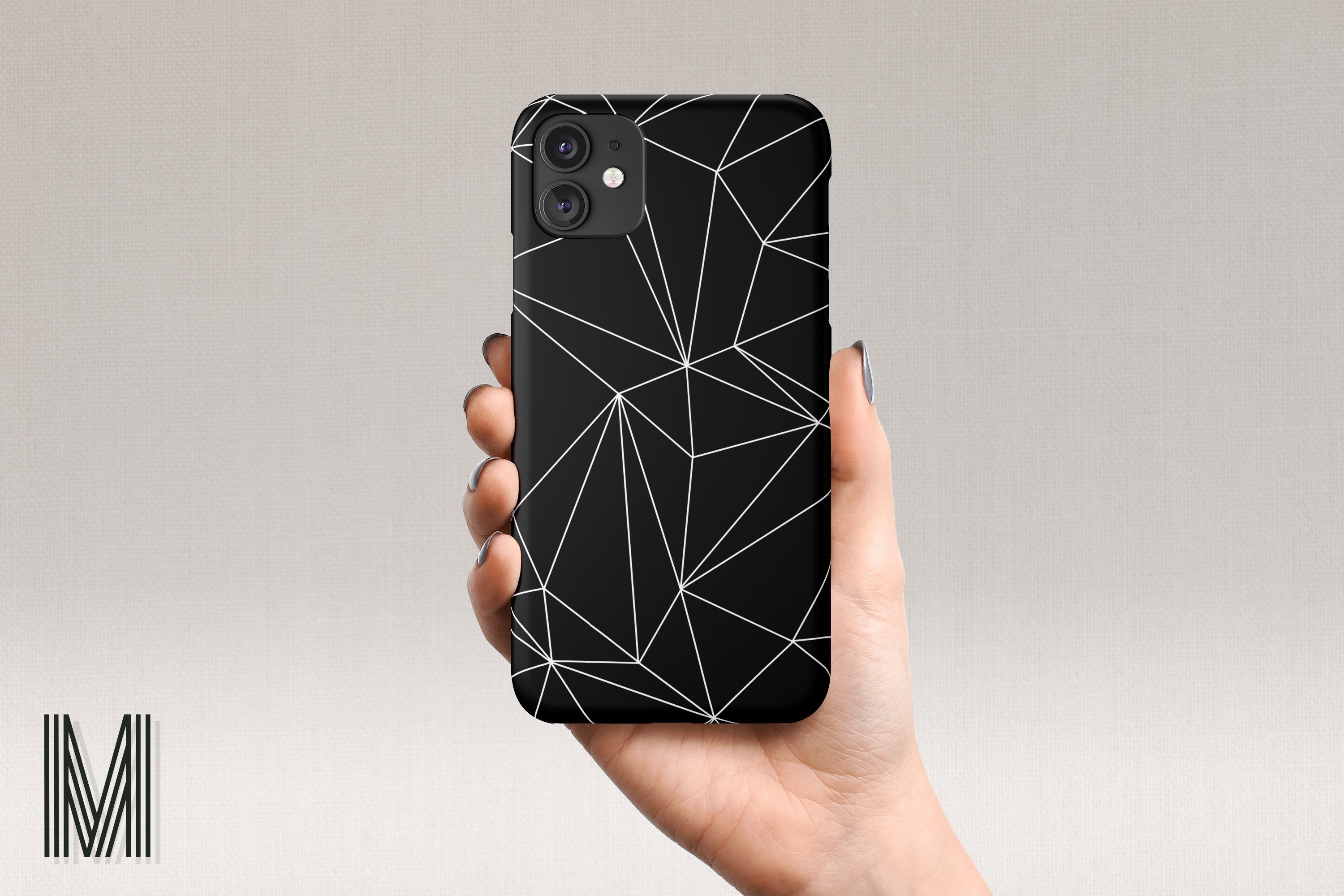 Black & White Geometric iPhone Case