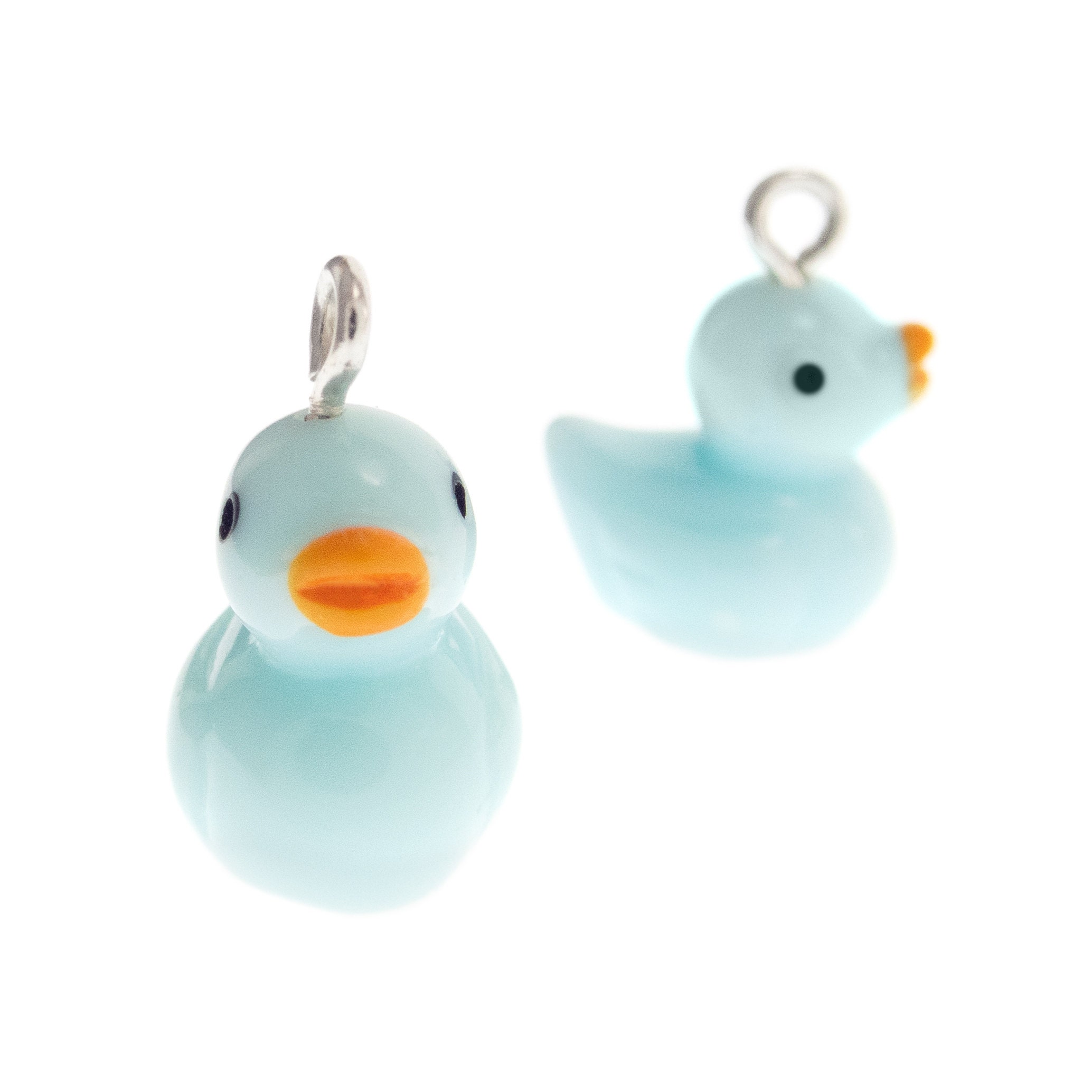 Duck Earrings Blue