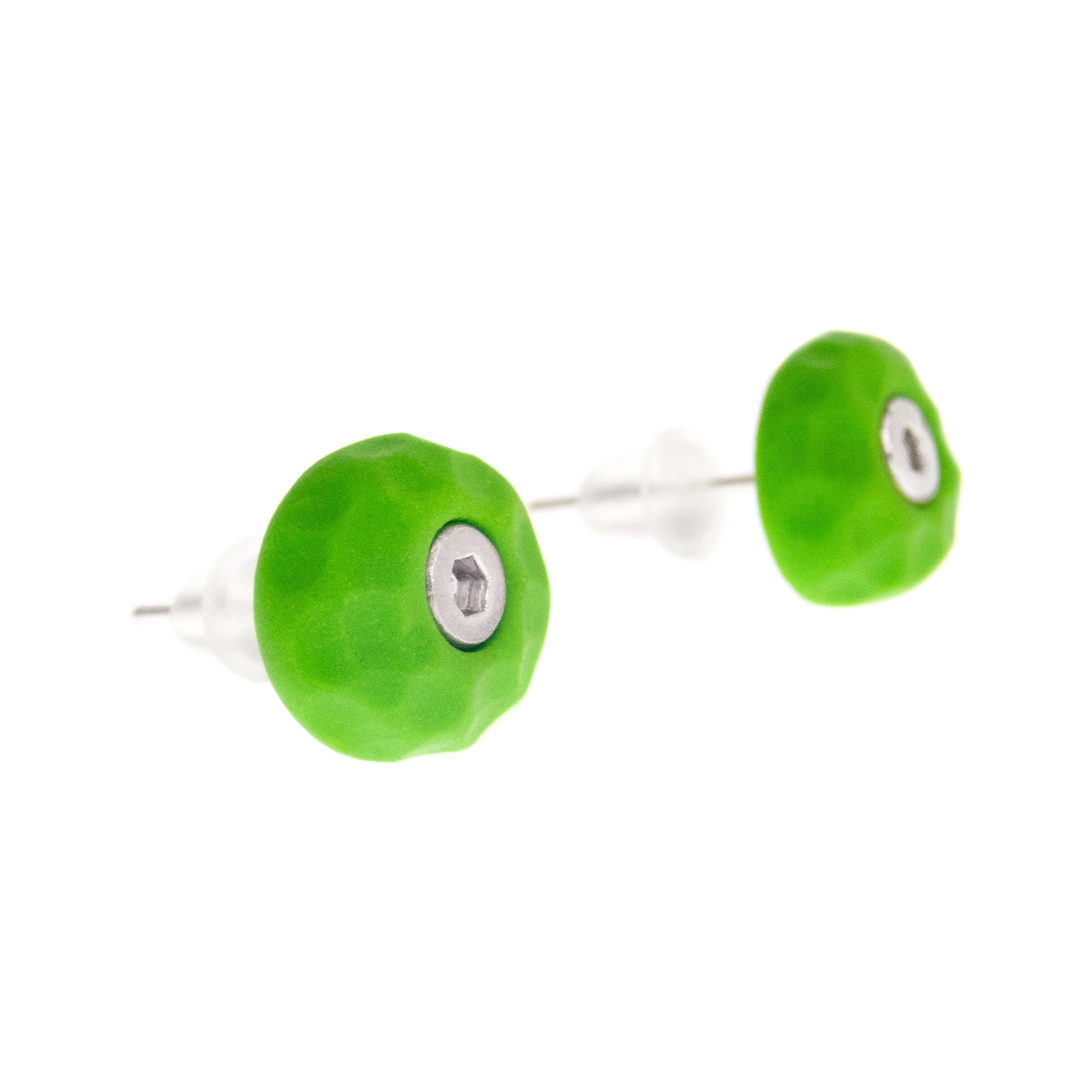 Nadamlada artisan rock climbing earrings featuring colorful climbing holds, meaningful handmade jewelry for female climbers, boulder lovers, and adventure seekers.