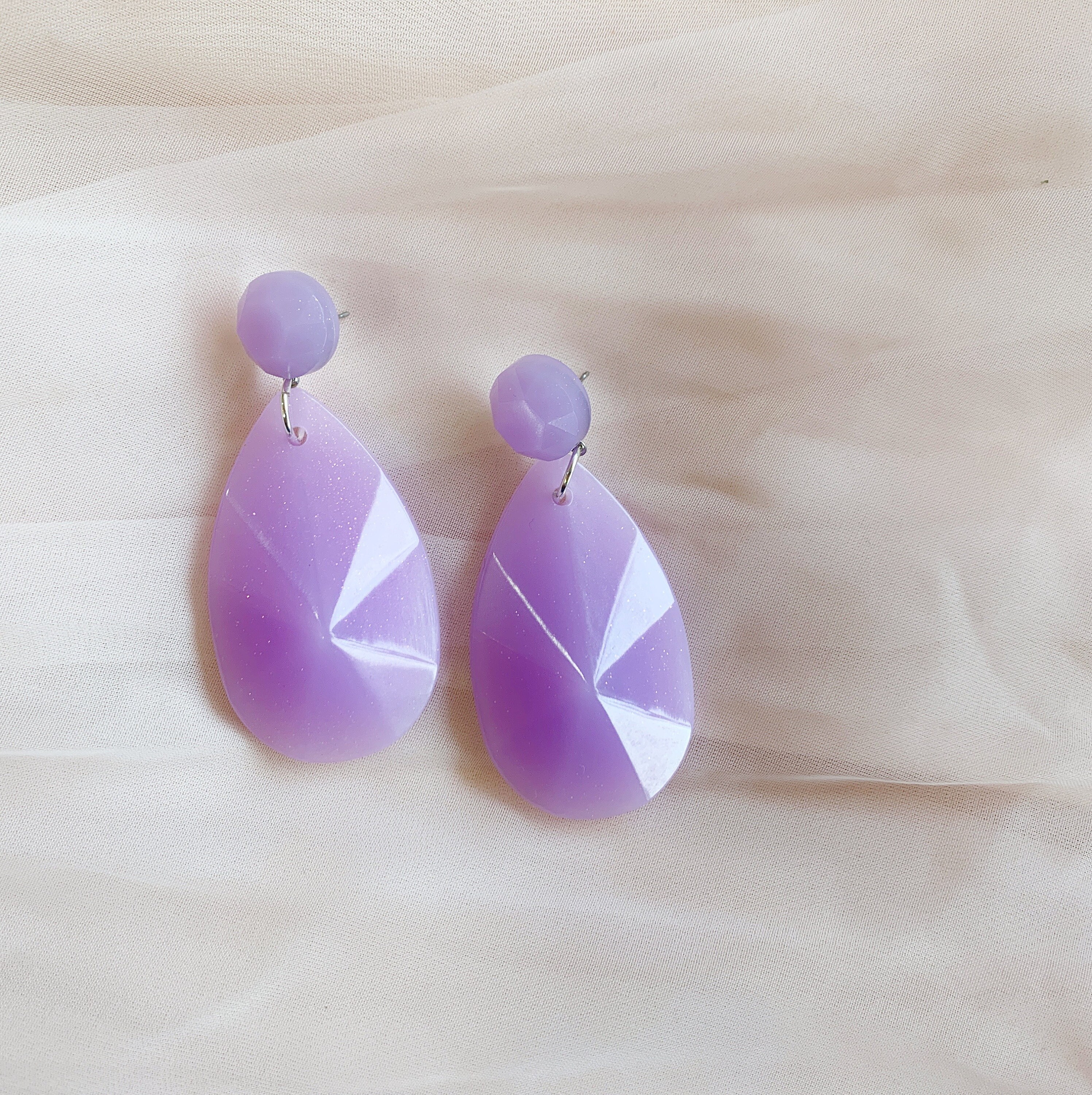 The Betsey Earrings in Lavender by Cocos Musings