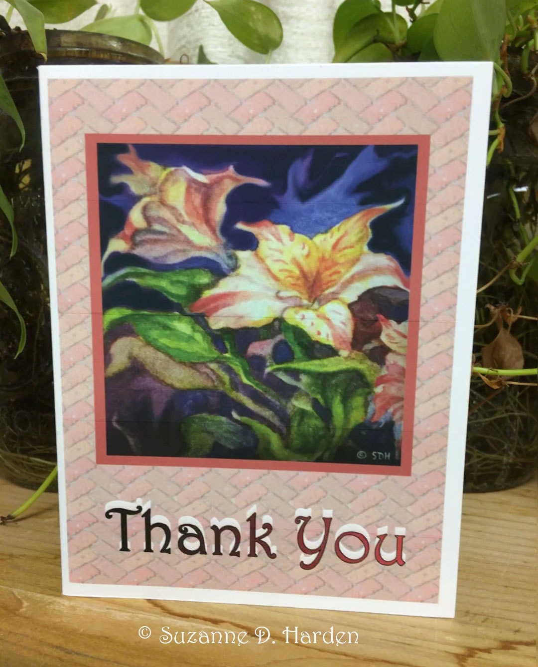 Handmade Floral Thank You Card