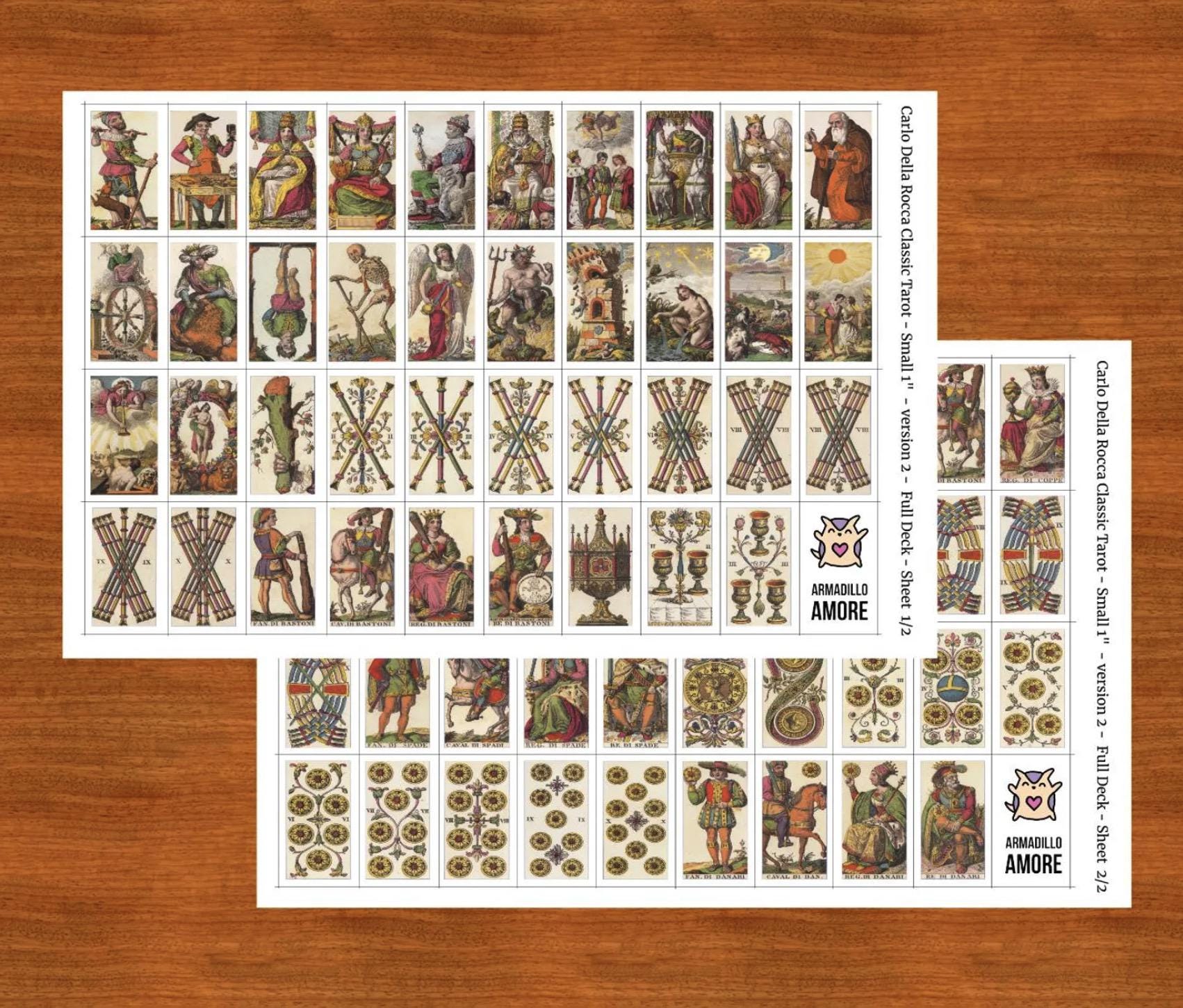 carlo della rocca tarot stickers small 1 inch