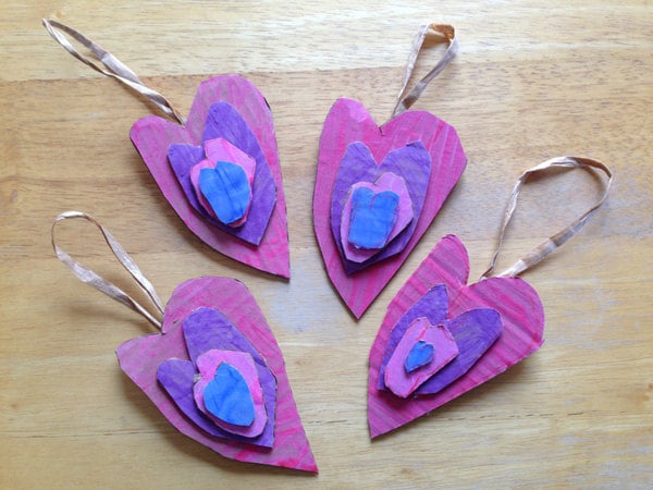 Cardboard hearts