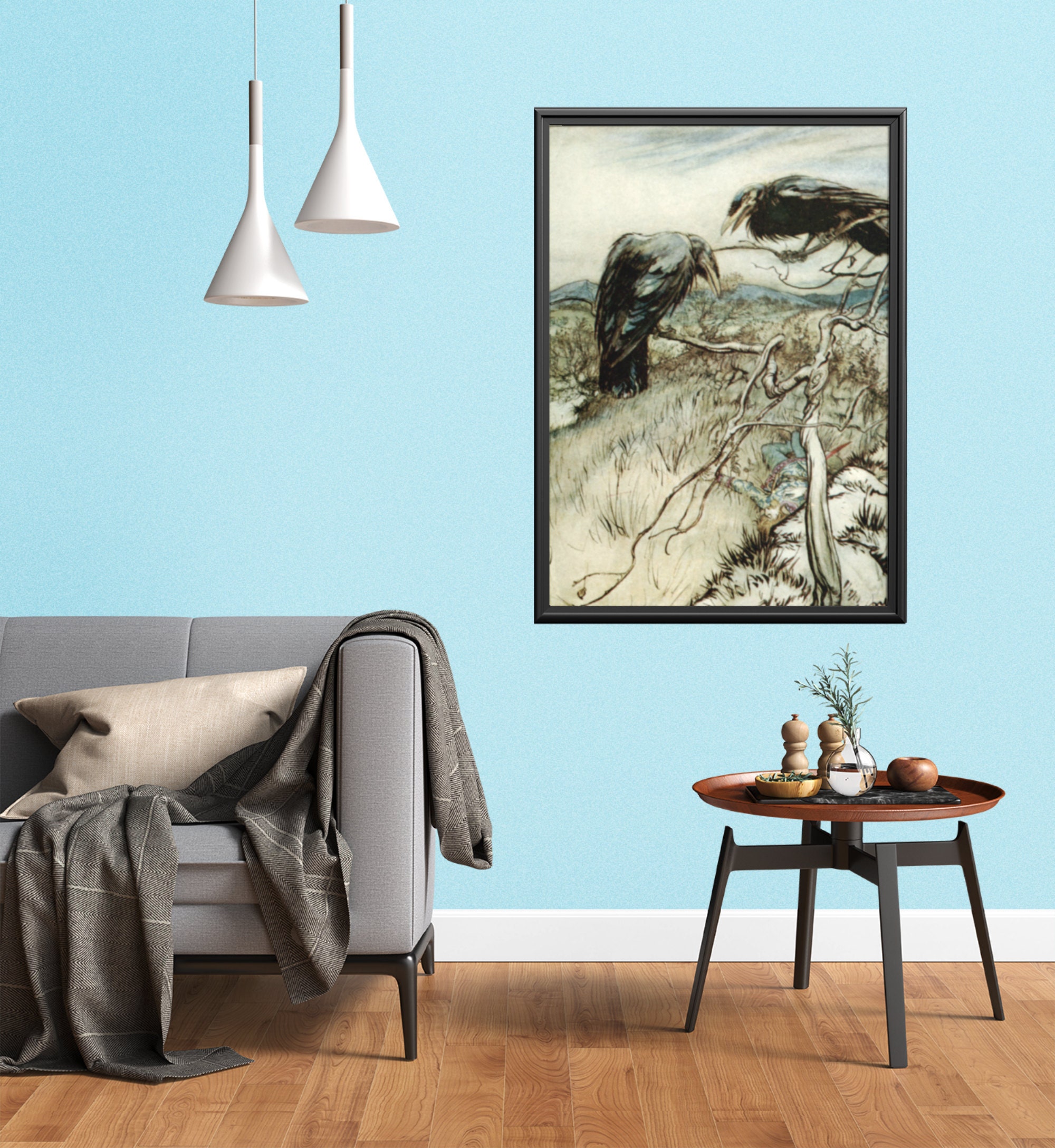 Arthur Rackham Corbies Print