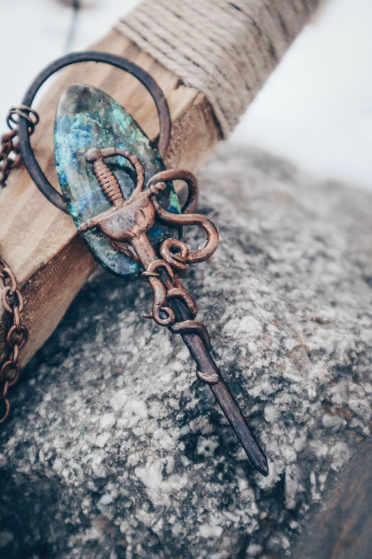 Electroformed Sword Necklace