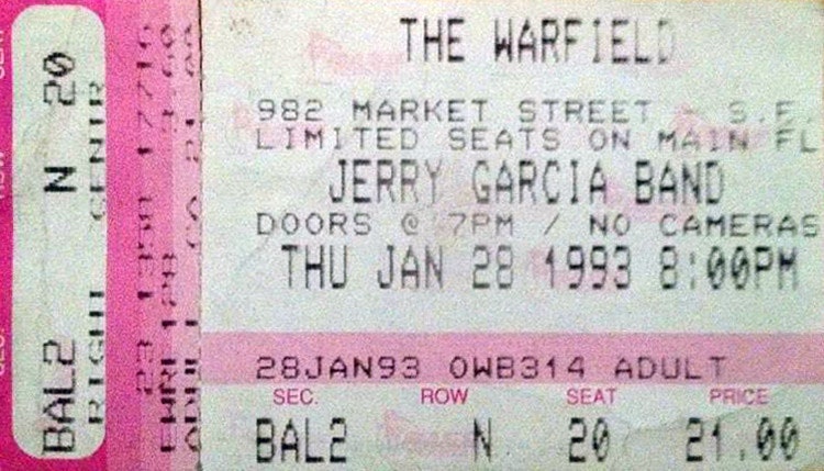 1993-01-28 [Thu] Warfield Theatre, San Francisco, CA