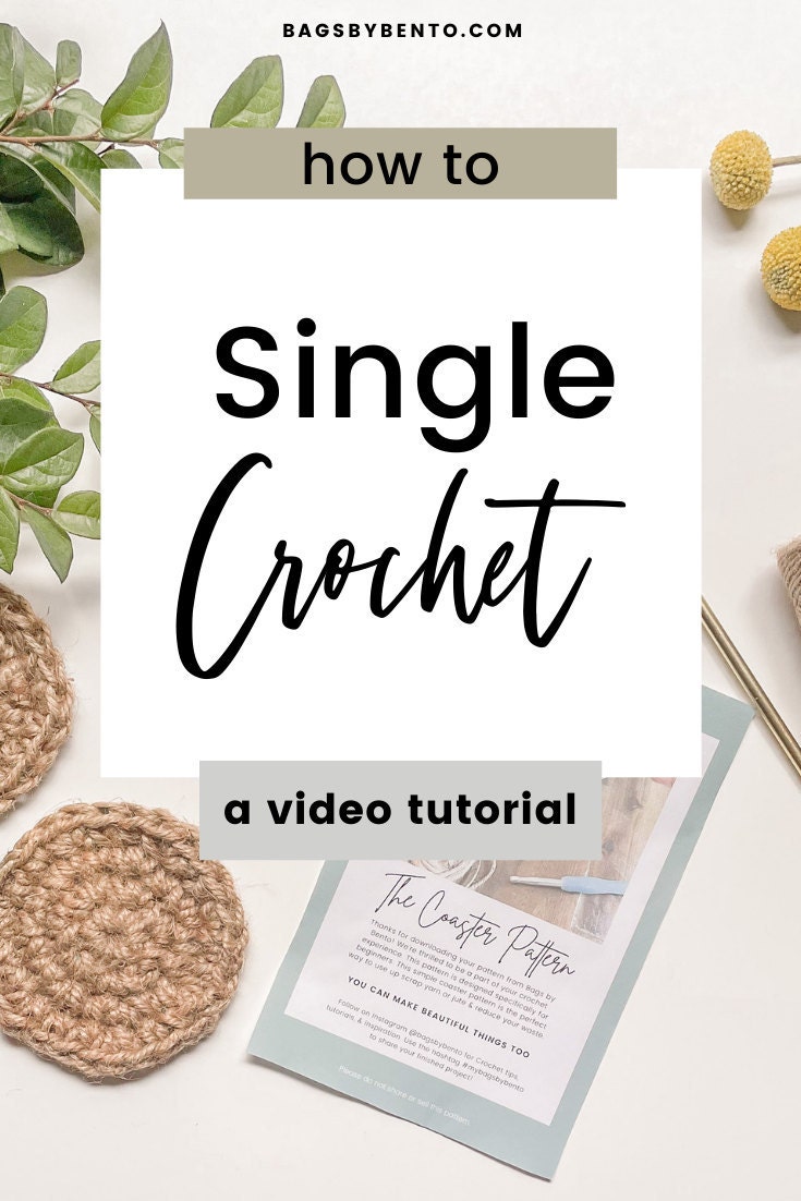 Pinterest Pin How to Single Crochet