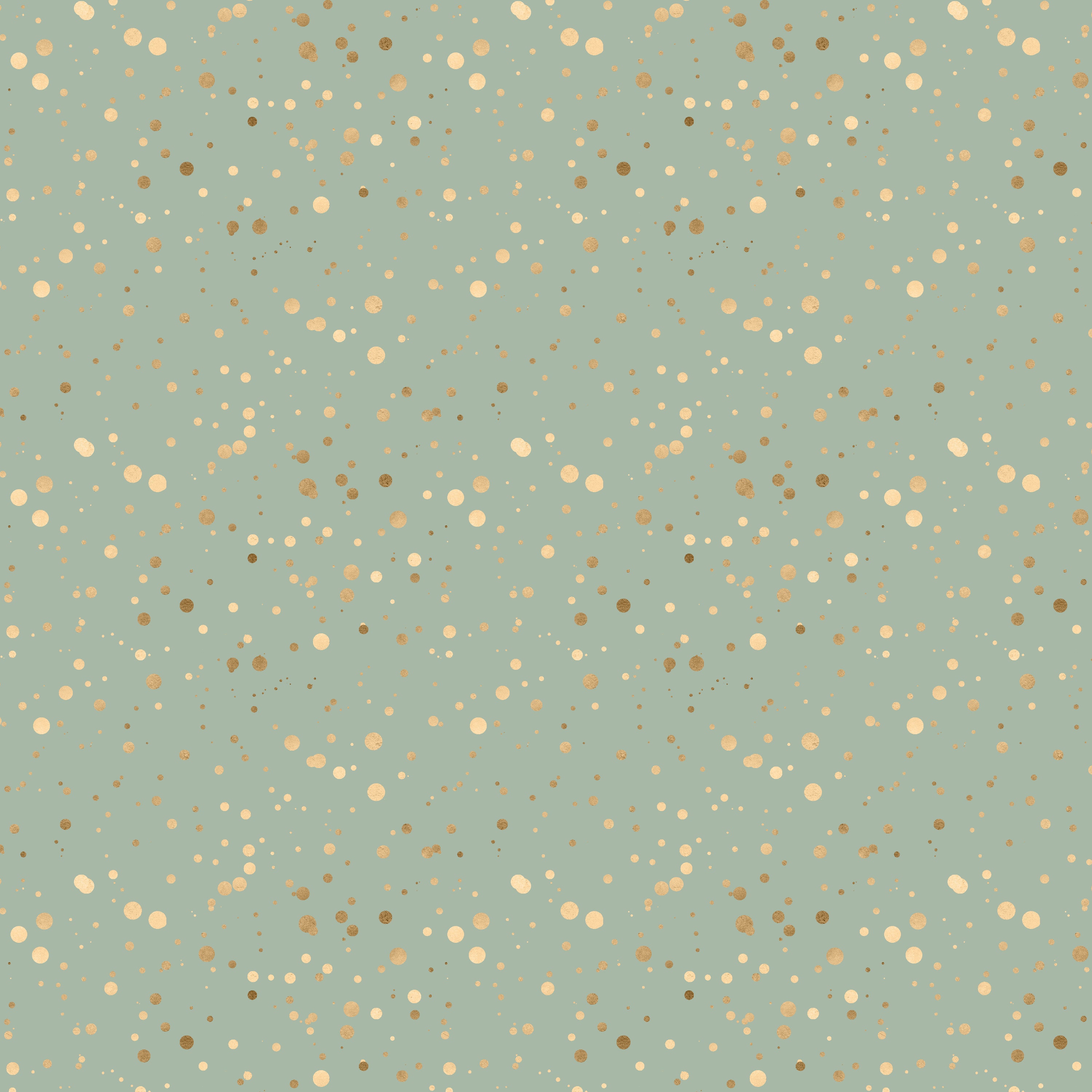 Free Download - Mint Green and Gold Metallic Foil Look Confetti Dots Background Image