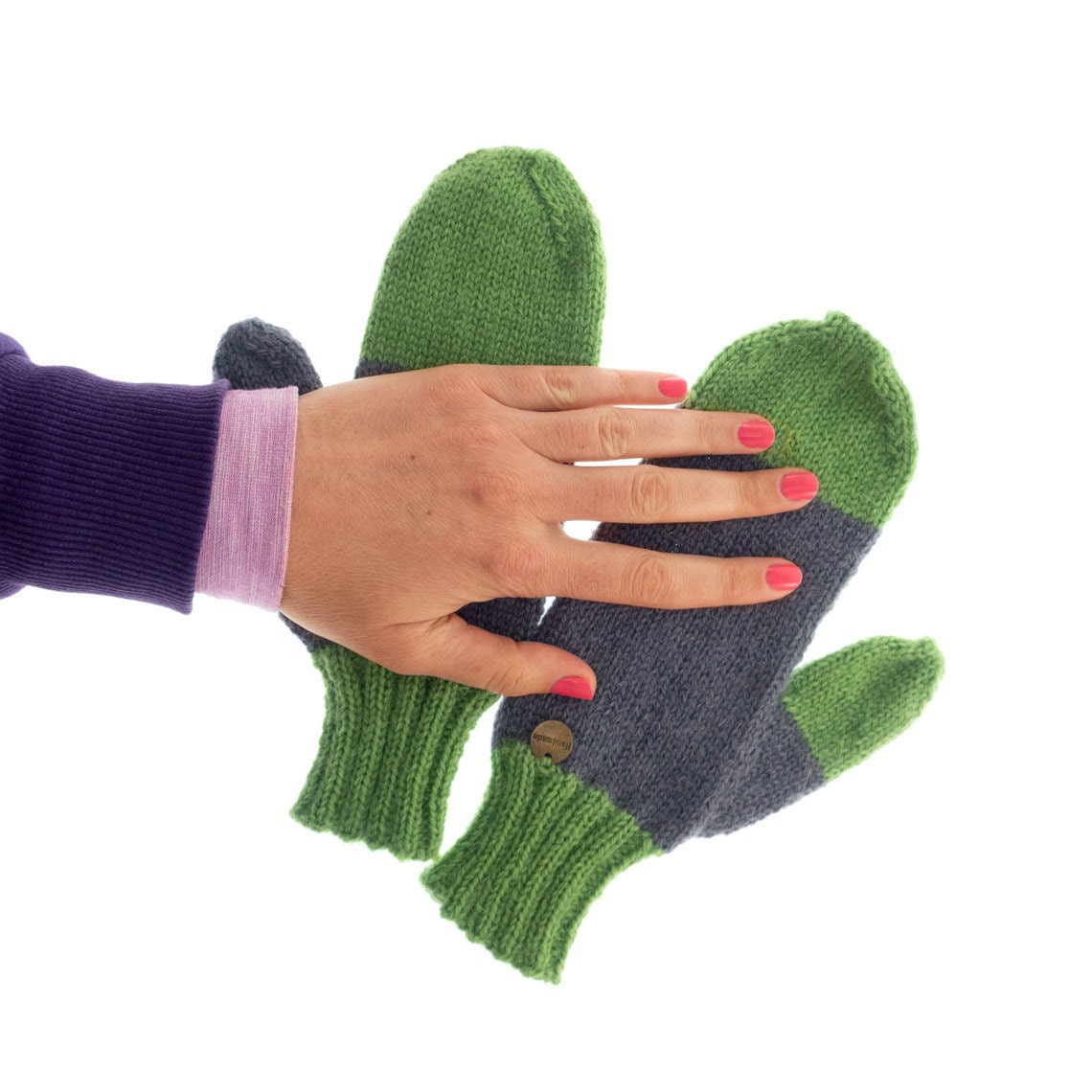 Winter Mittens for Adults. Womens Cool Asymmetrical