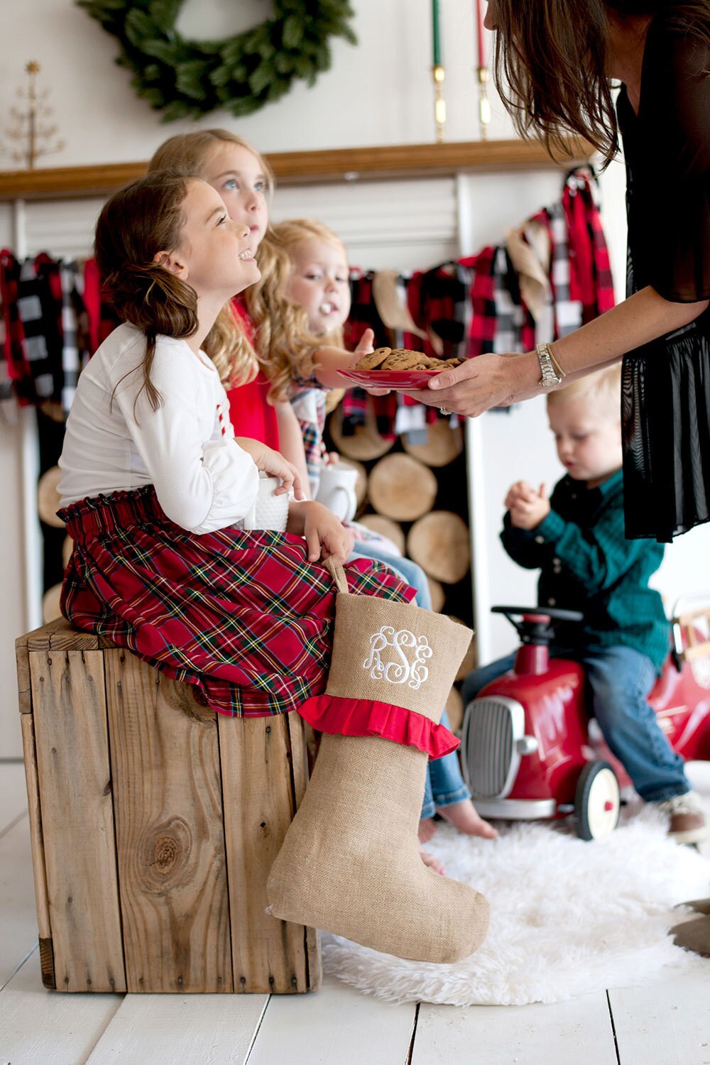 Burlap Christmas Stockings