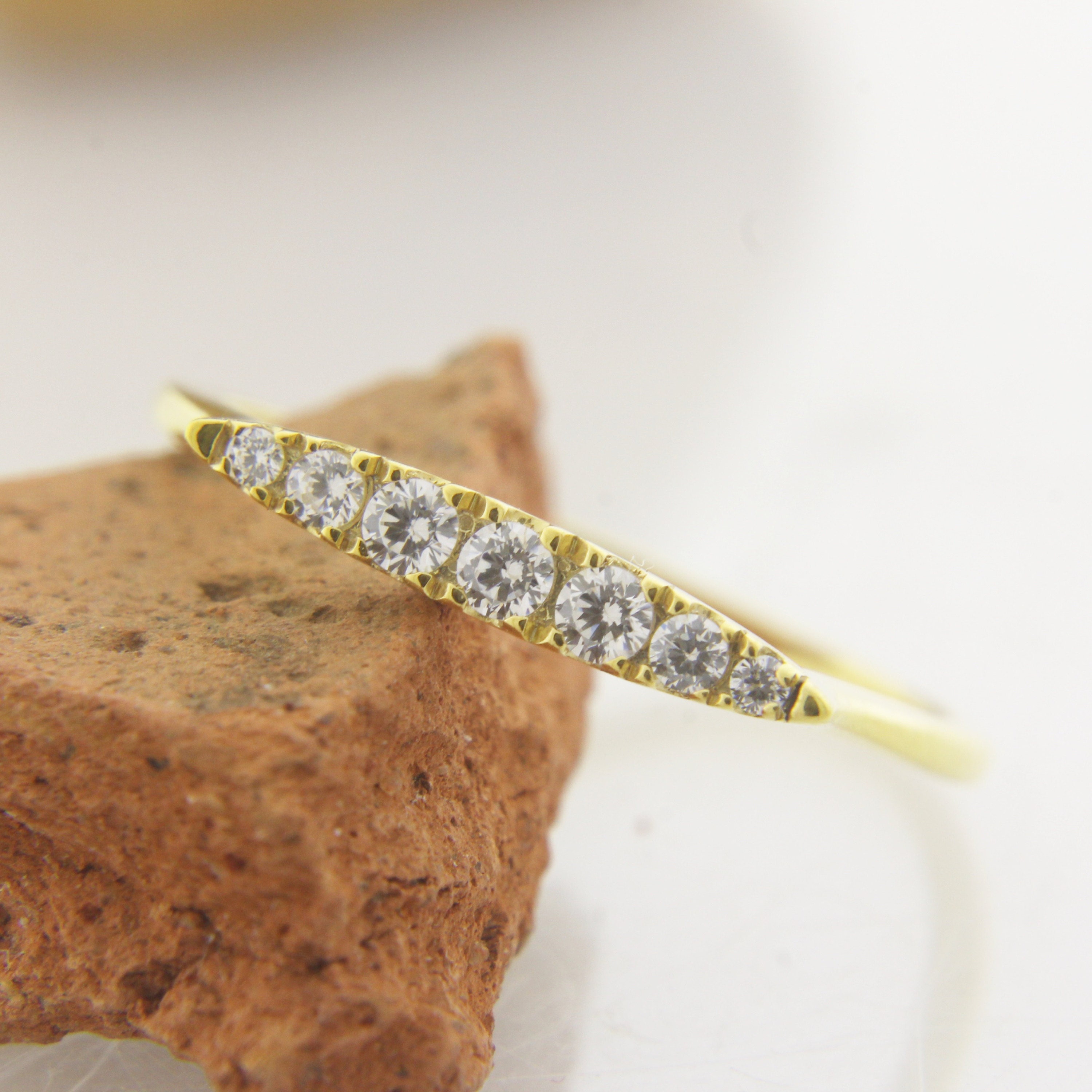 Modern diamond Ring , Geometric Diamond Ring