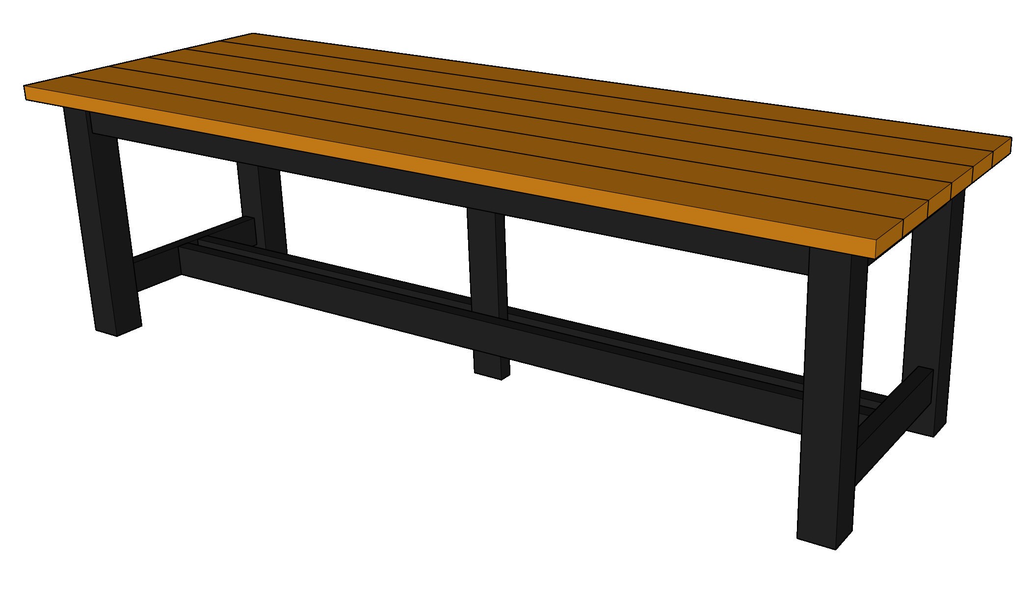 step 8 in diy outdoor table build