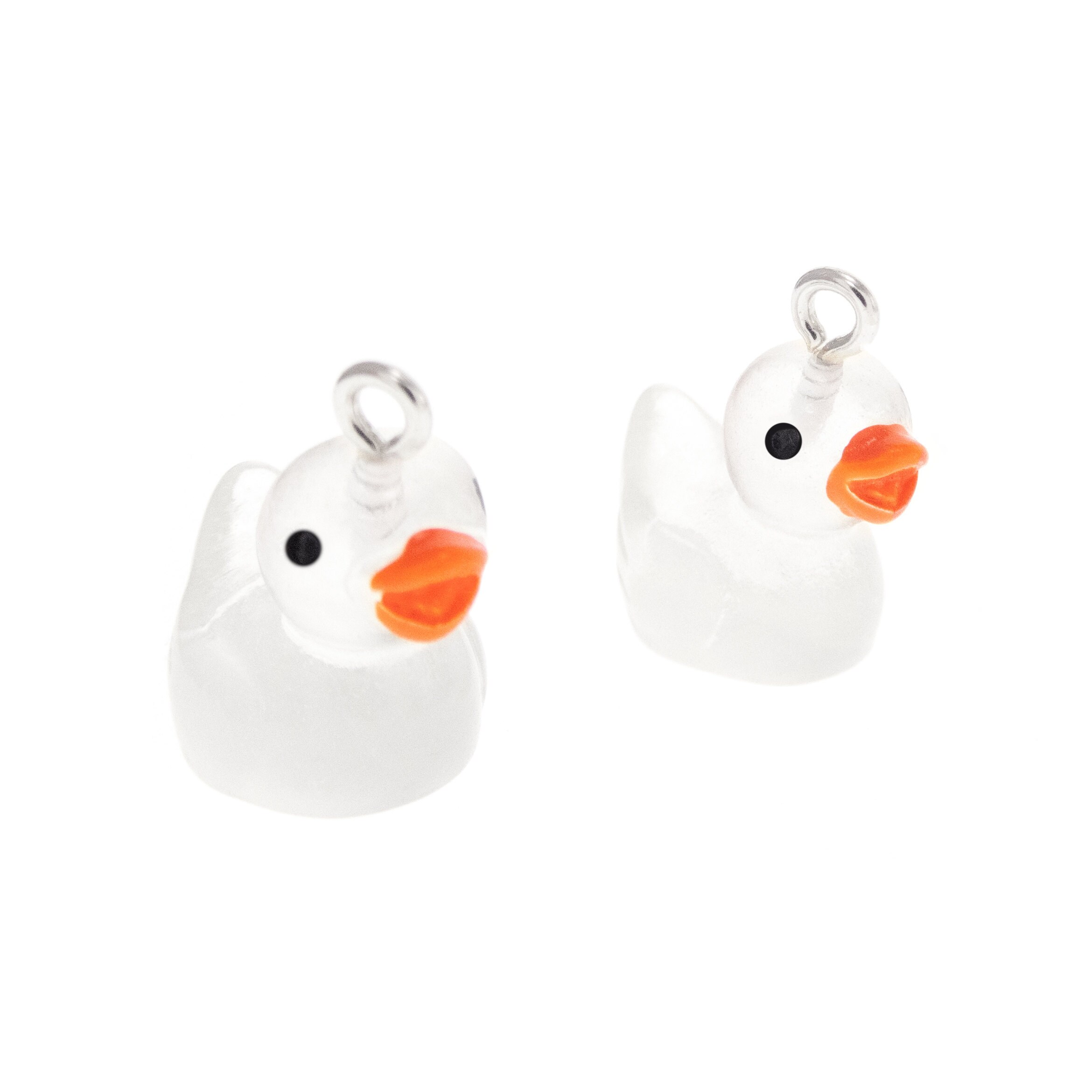 Transparent Rubber Duck Earrings Dangle