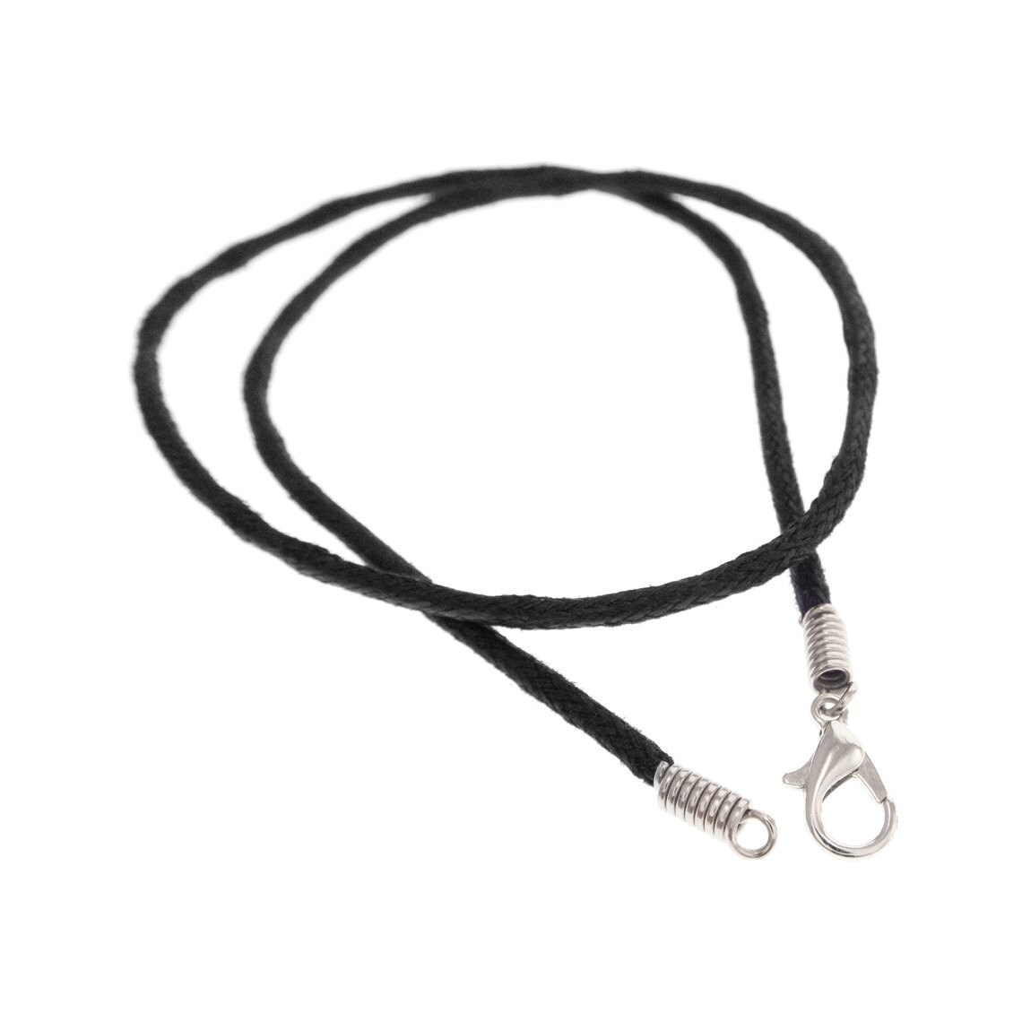 black rope string necklace