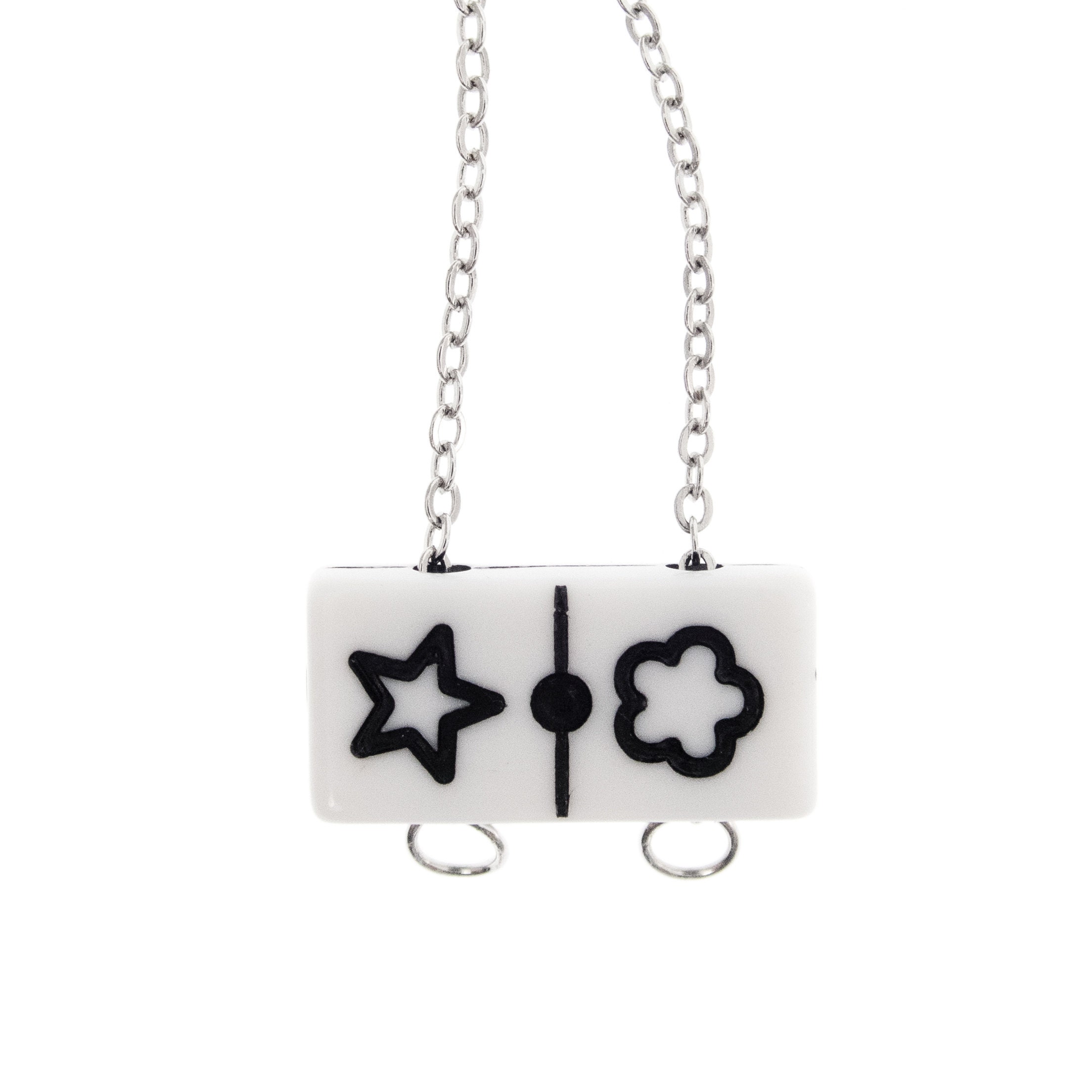 handmade domino necklace domino bead pendant