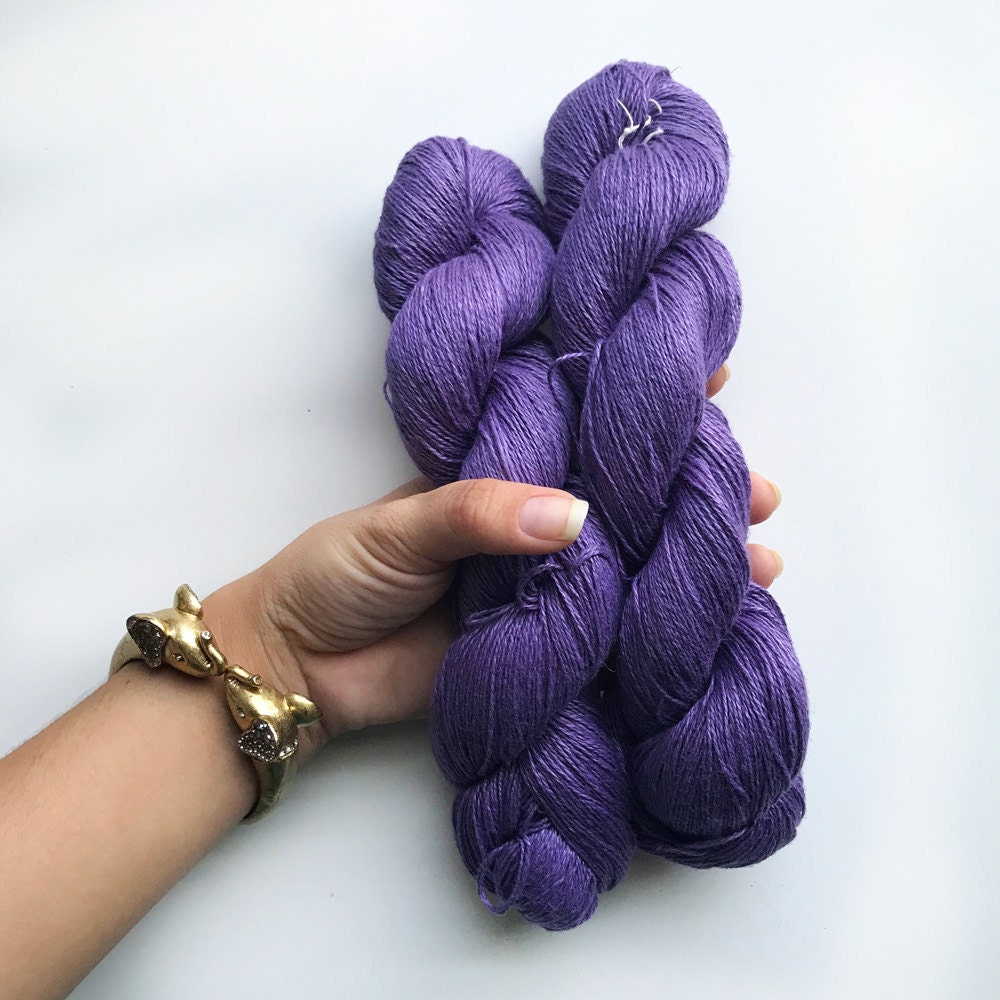 Darn Good Yarn, Sports weight Linene 2-ply Purple